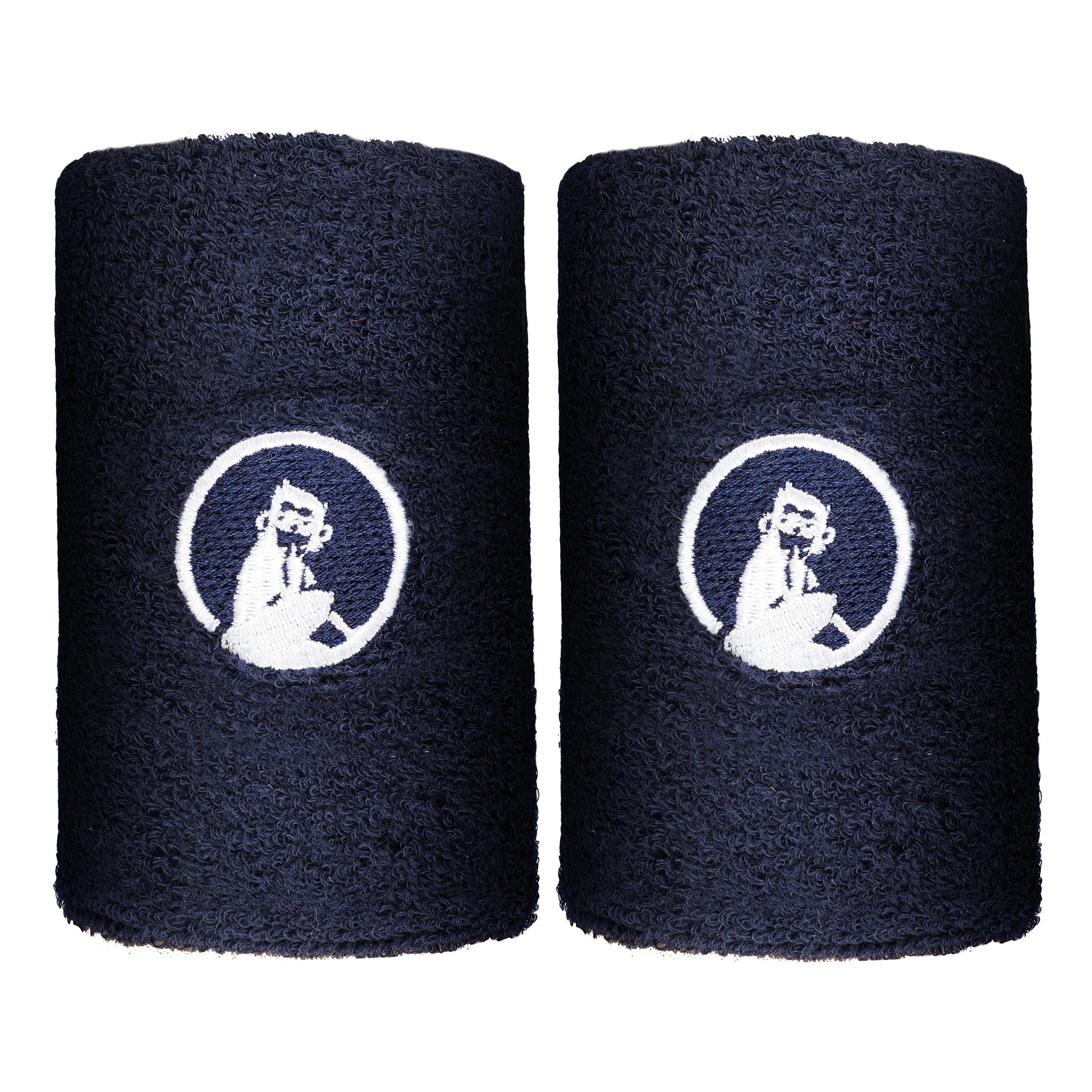 Quiet Please Zweetband Verpakking 2 stuks lang - donkerblauw