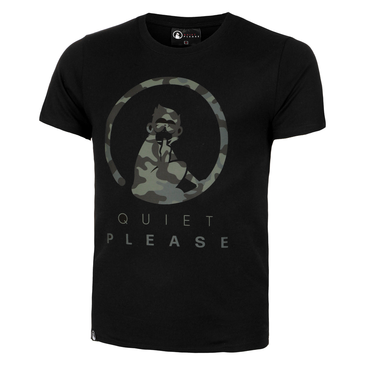 Quiet Please Camou Advantage Logo T-shirt Heren - zwart,