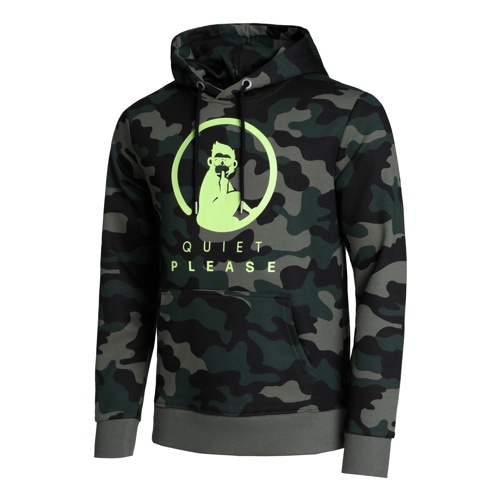 Quiet Please Advantage Logo Sweater met capuchon Heren - kaki, olijf