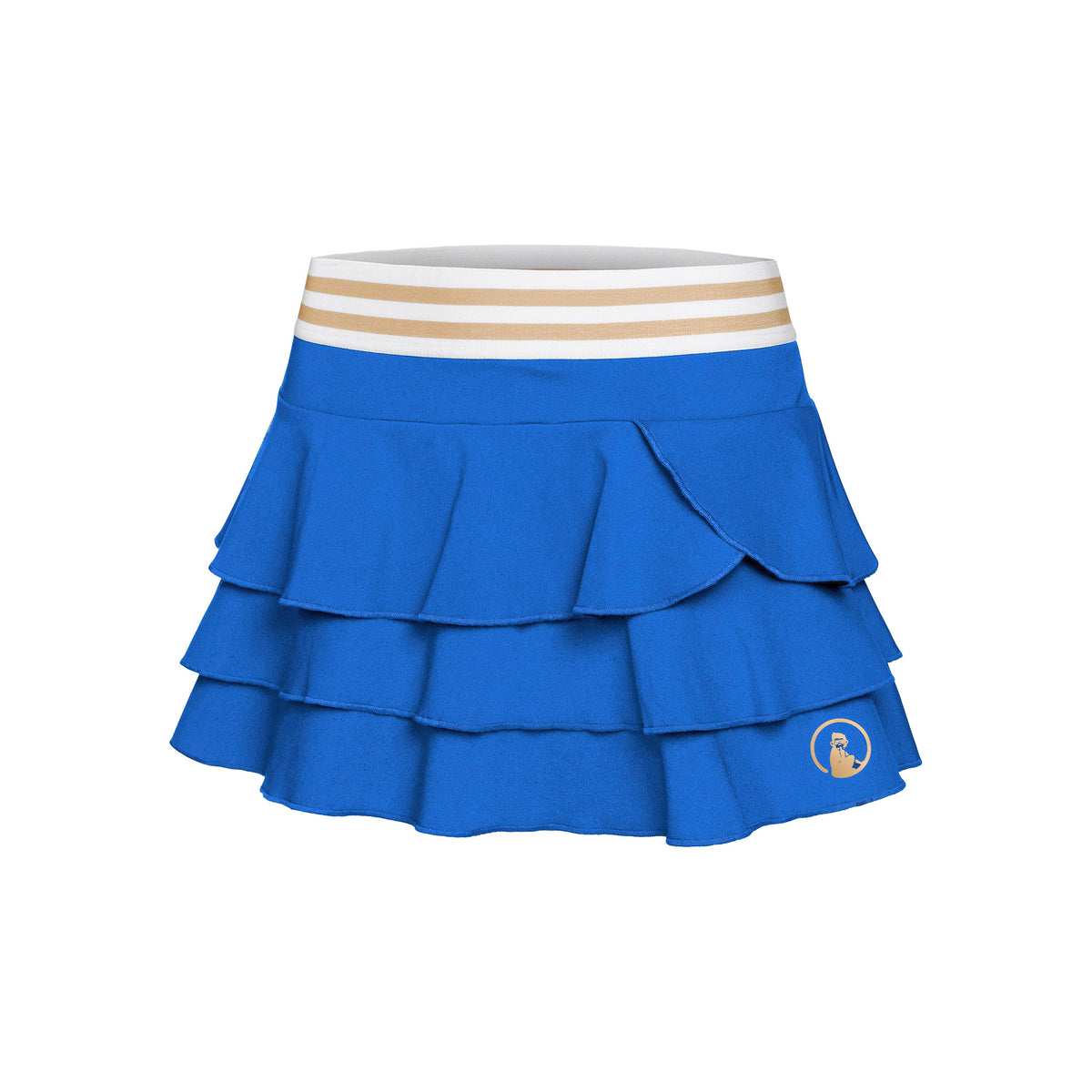 Quiet Please Retro Layering Rok Dames - blauw, veelkleurig