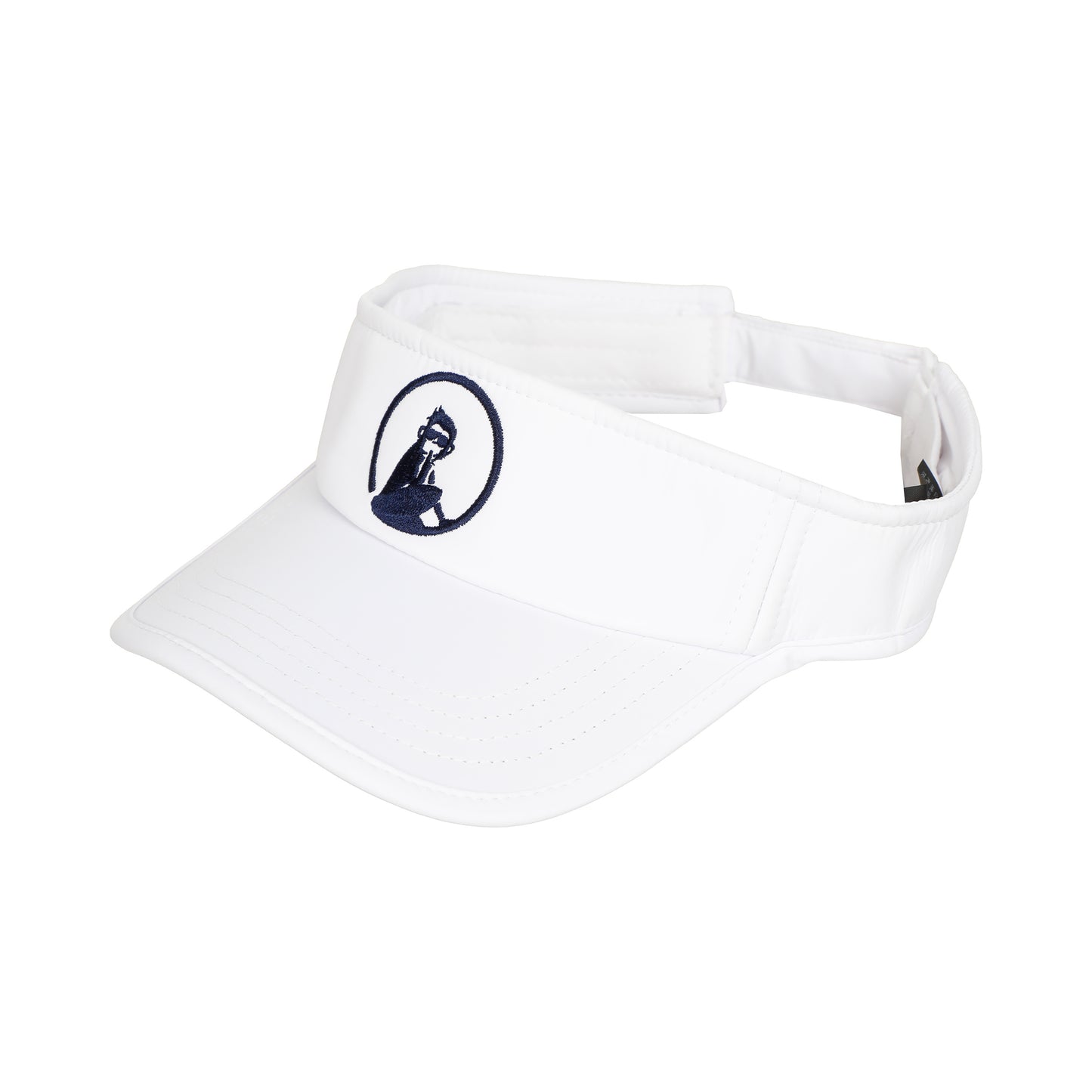 Quiet Please Court Visor-Wit,Zwart