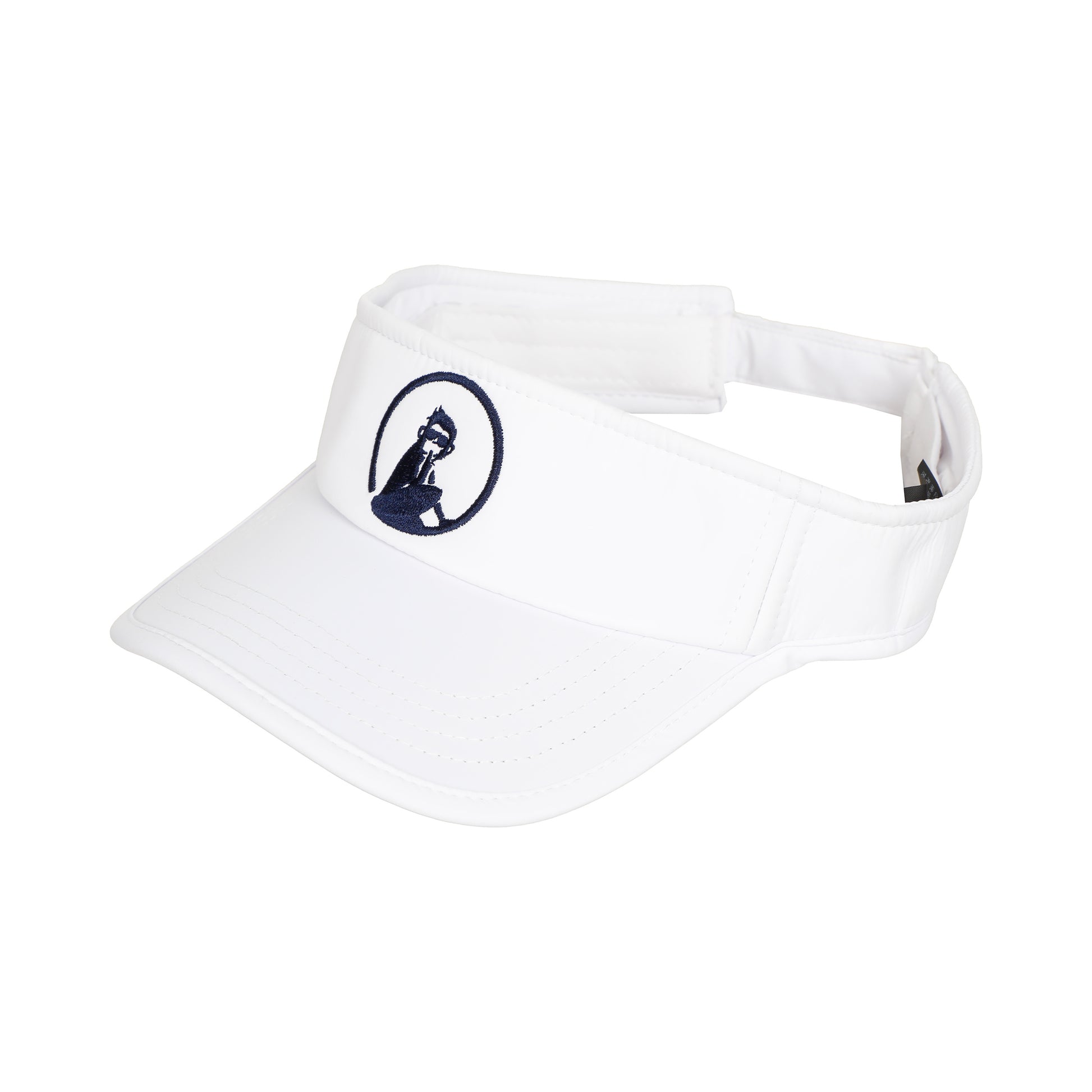 Quiet Please Court Visor-Wit,Zwart