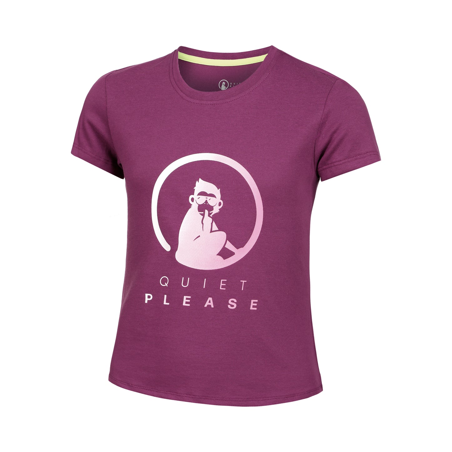 Quiet Please Baseline Logo T-shirt Meisjes-Berry,Pink