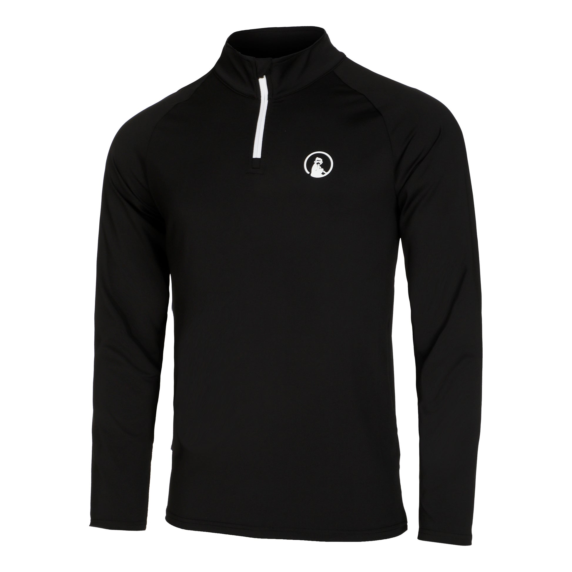 Quiet Please Big Serve 1/4 Zip Longsleeve Heren-Zwart,Wit