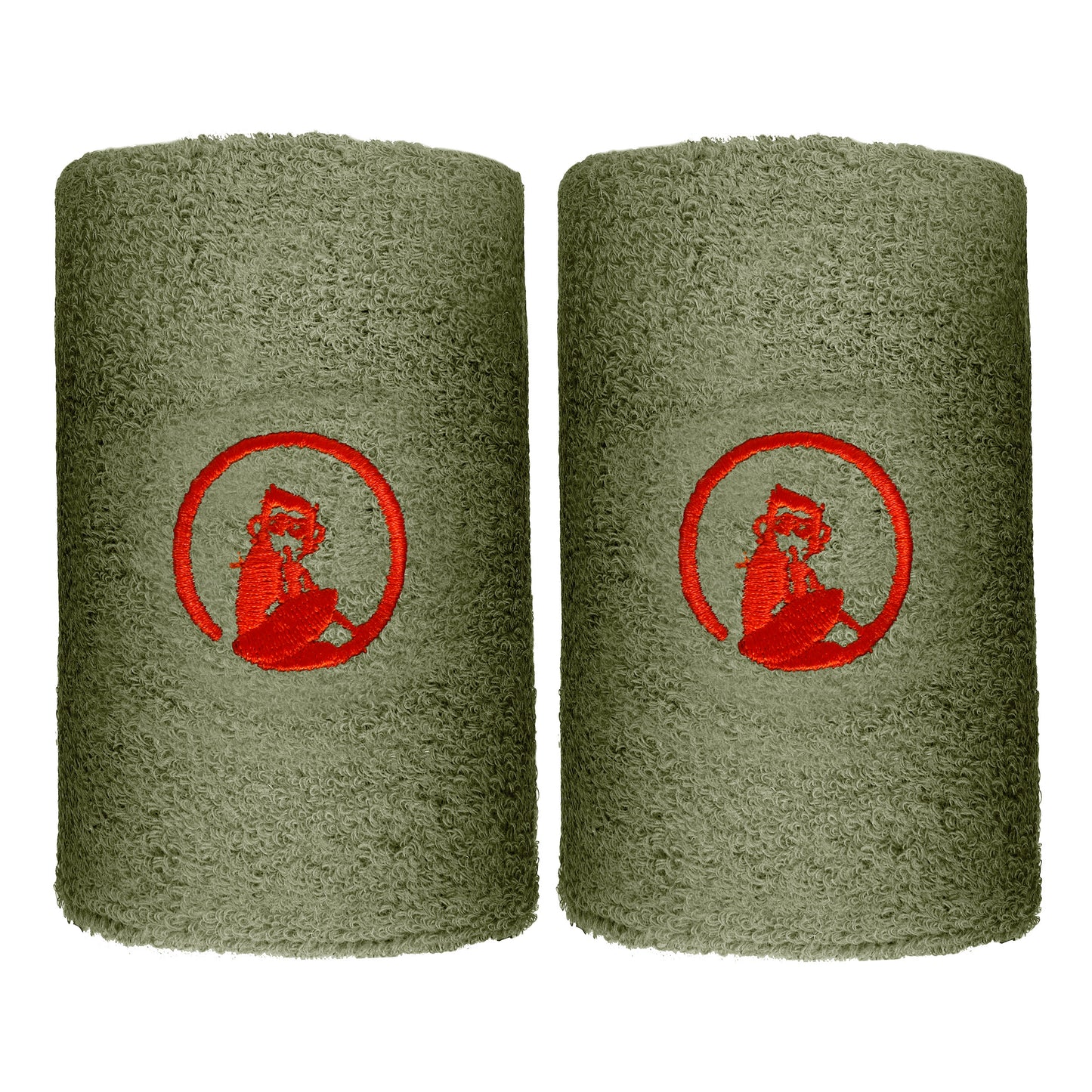 Quiet Please Zweetband Verpakking 2 stuks lang - olijf