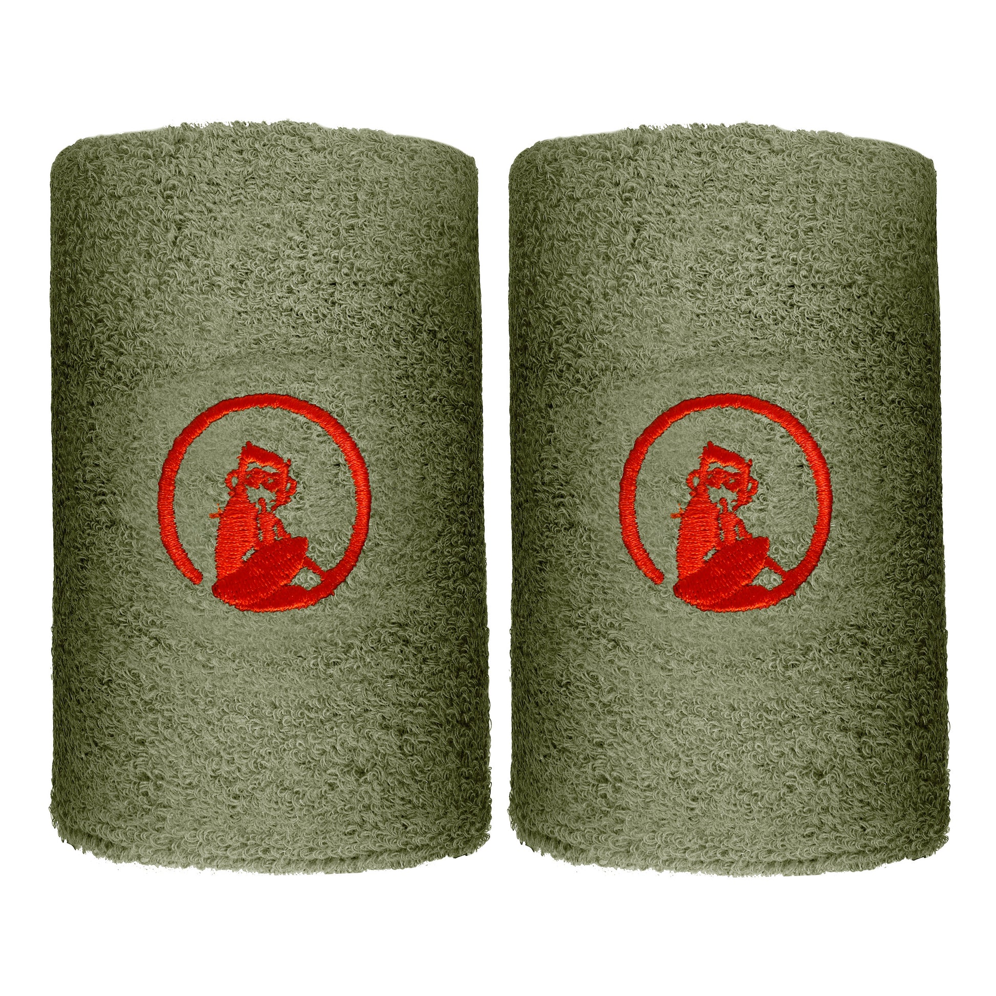 Quiet Please Zweetband Verpakking 2 stuks lang - olijf