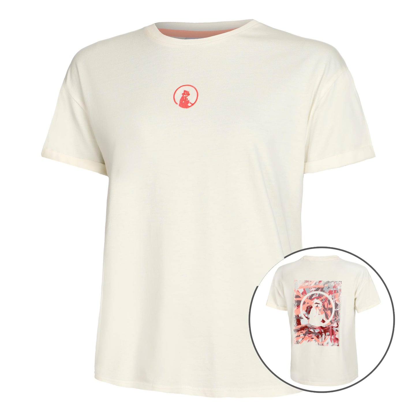 Quiet Please Sketchy T-shirt Dames - wit, rood