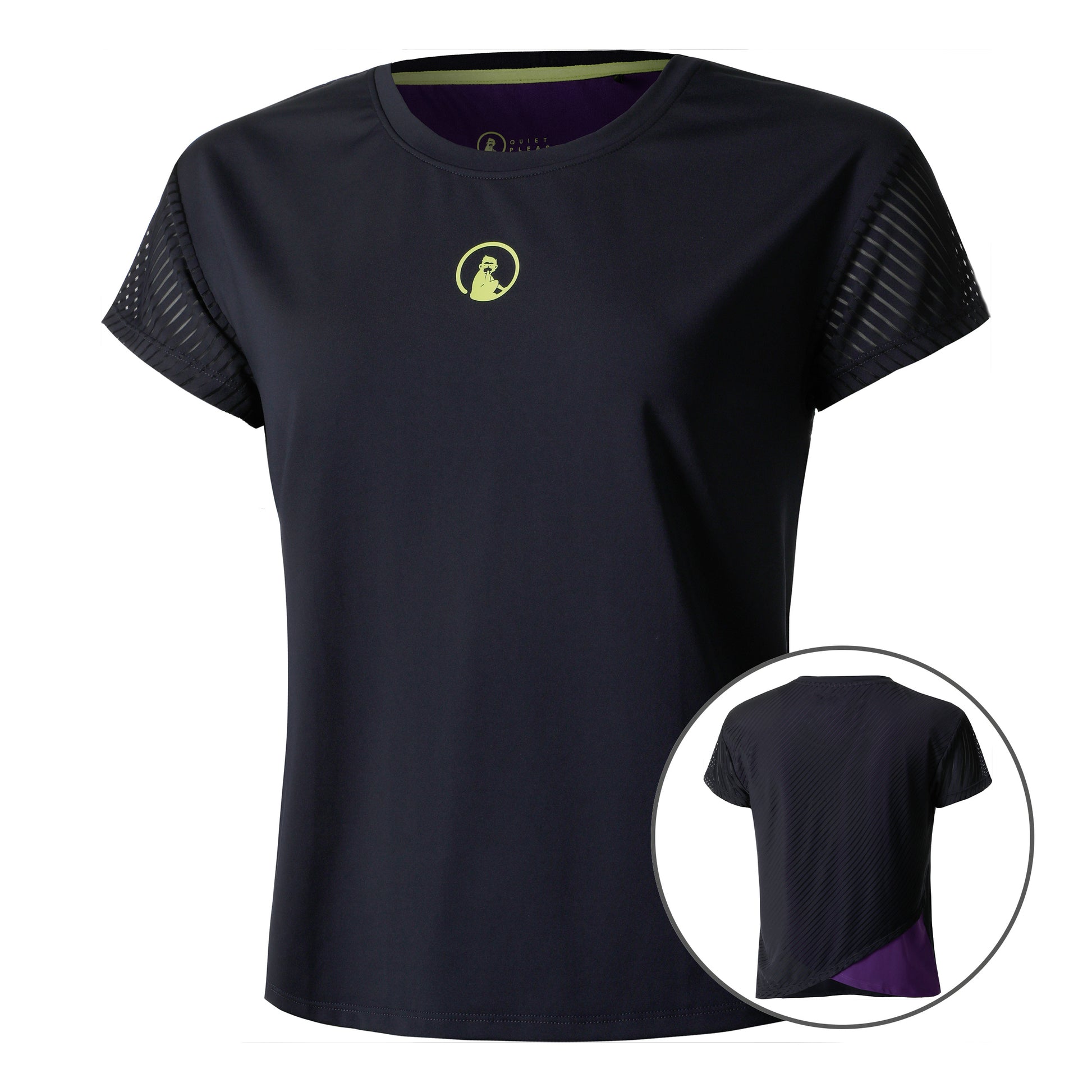 Quiet Please Perspectives Cross T-shirt Dames-Donkerblauw