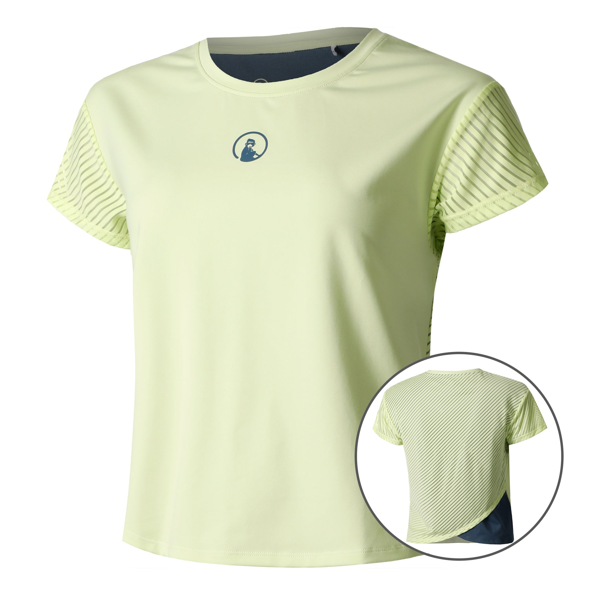 Quiet Please Perspectives Cross T-shirt Femmes-Jaune Lemon