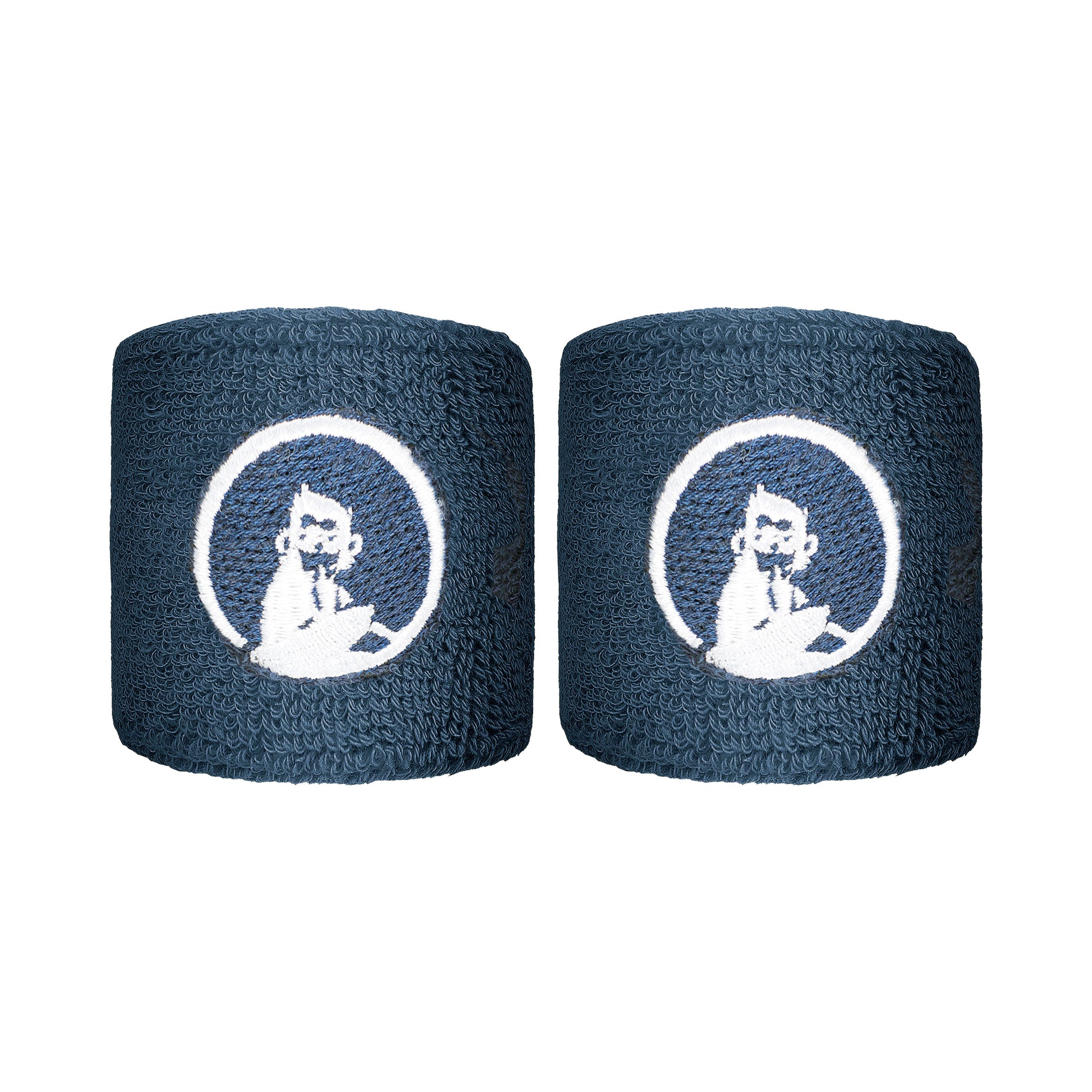 Quiet Please Zweetband Verpakking 2 stuks kort - blauwgrijs, wit