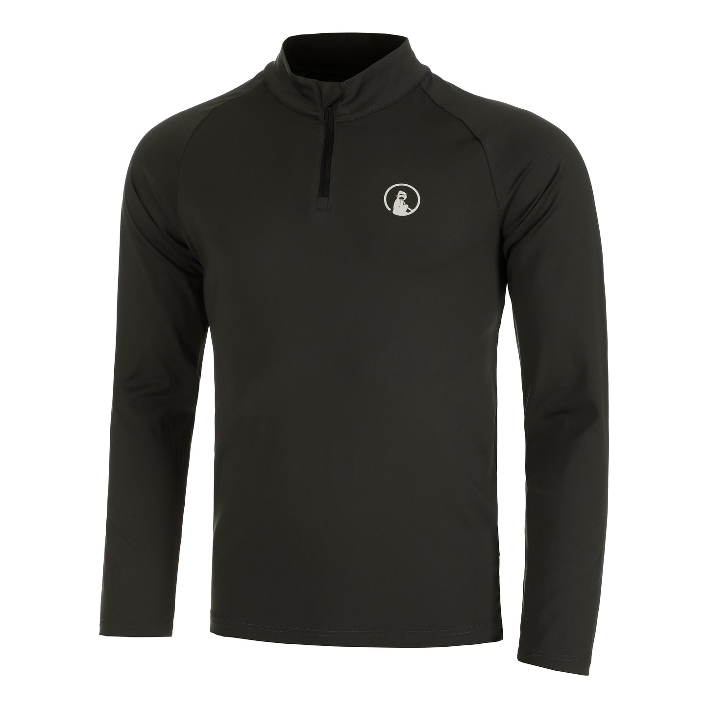 Quiet Please Big Serve 1/4 Zip Haut manches longues Hommes - gris foncé,