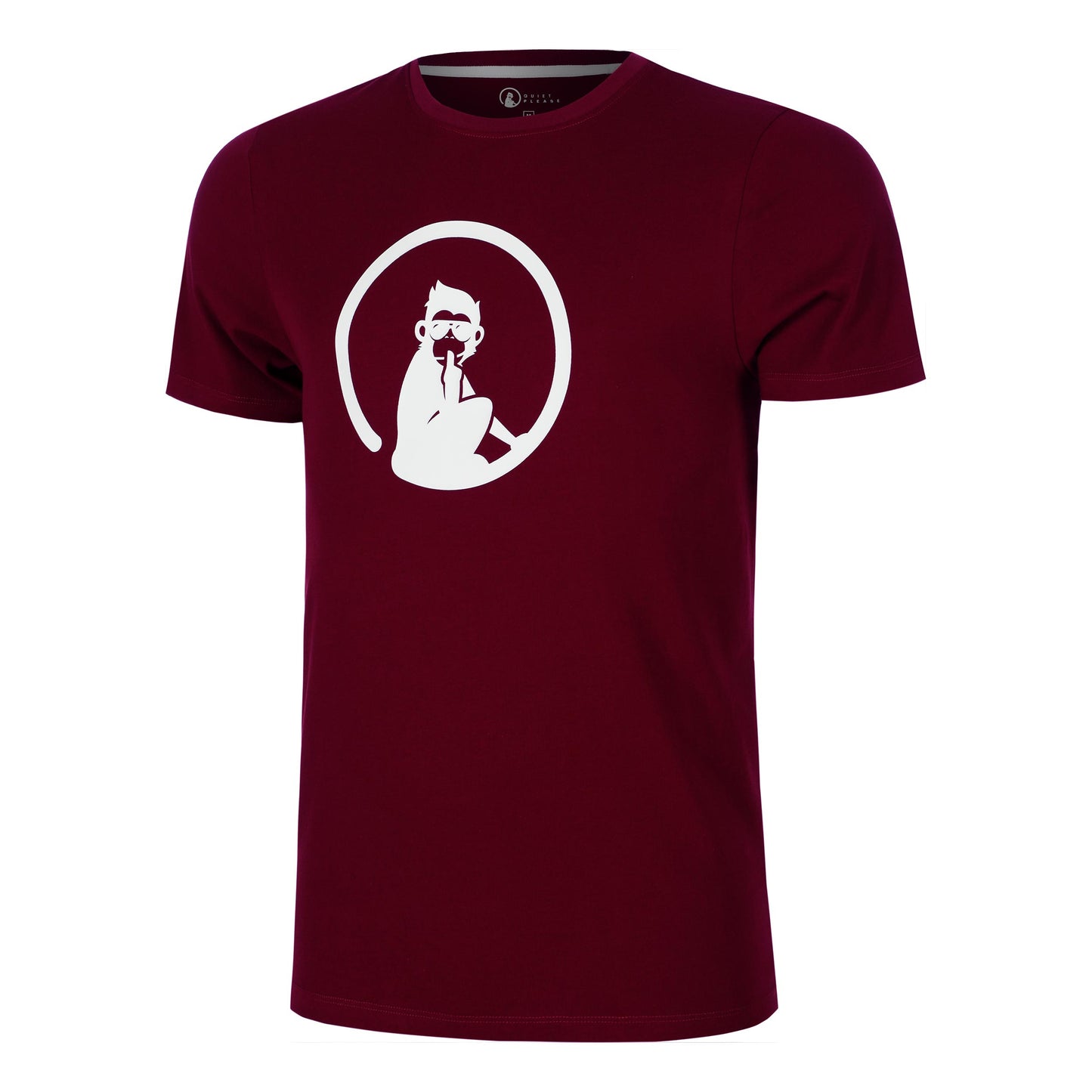 Quiet Please Create Trainings T-shirt Hommes-Rouge Vin, Blanc