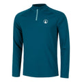 Create Big Serve 1/4 Zip Haut Manches Longues Hommes-Bleu Petrol, Blanc