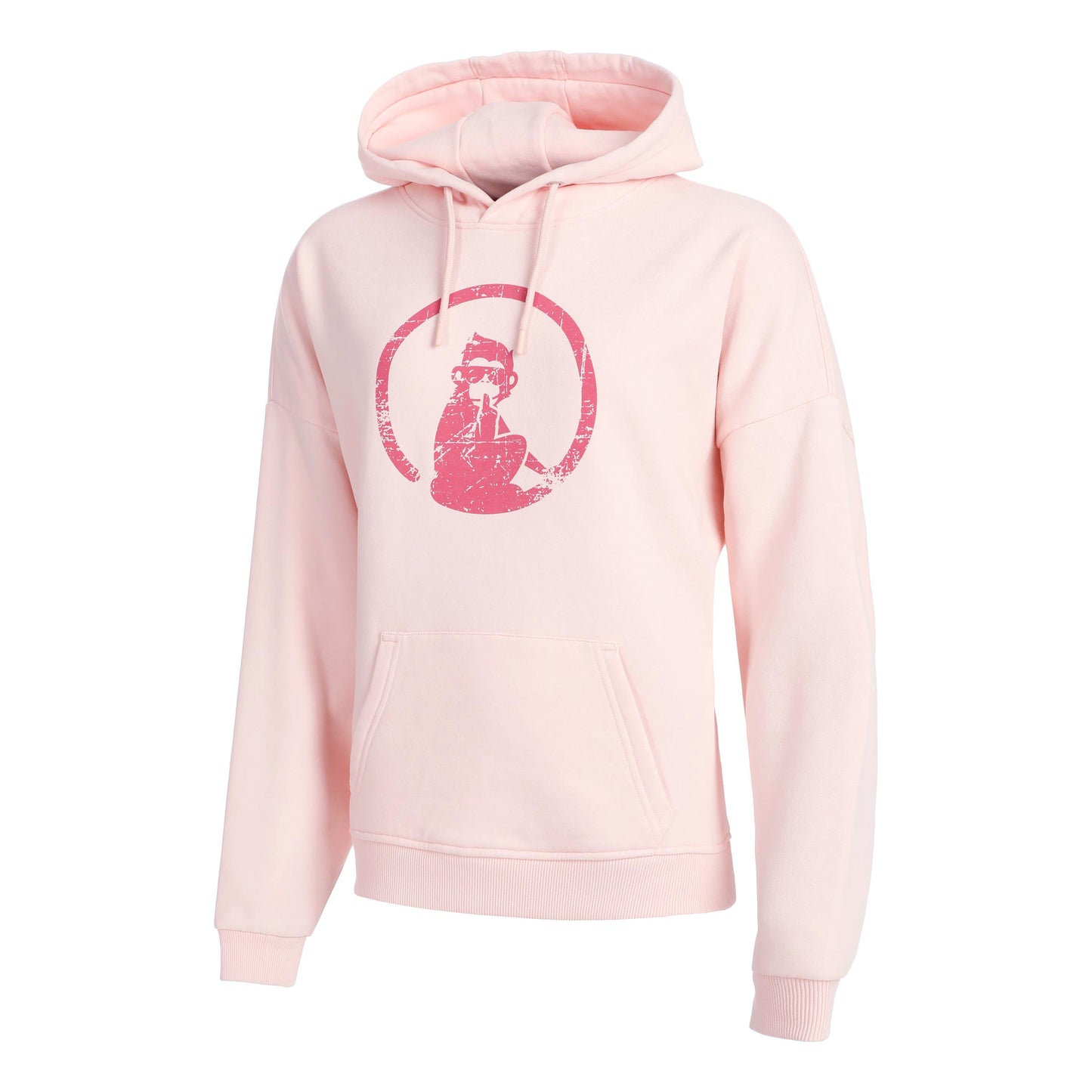 Quiet Please Endlessly Washed Out Oversize Sweat À Capuche Femmes-Rosé