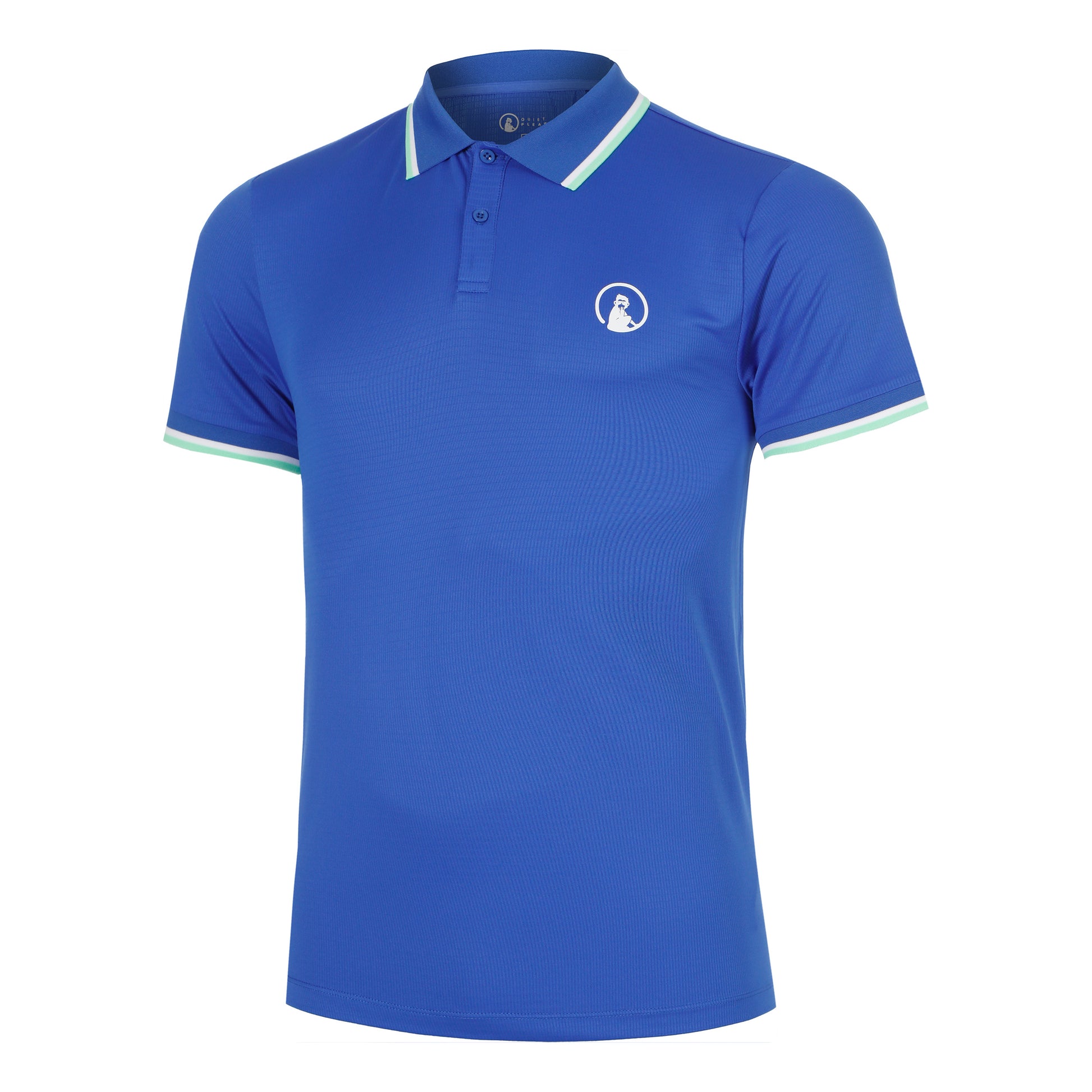 Quiet Please Joy Tournament Tipping Polo Heren - blauw, wit