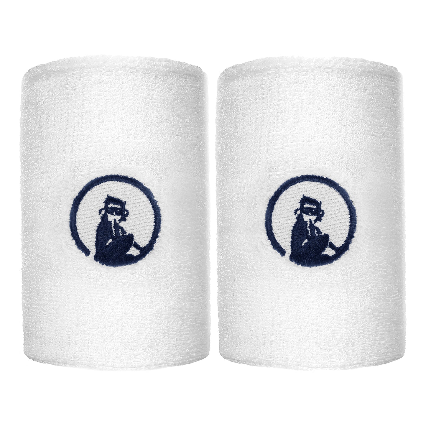 Quiet Please Poignet Pack de 2 unités long - blanc, bleu foncé