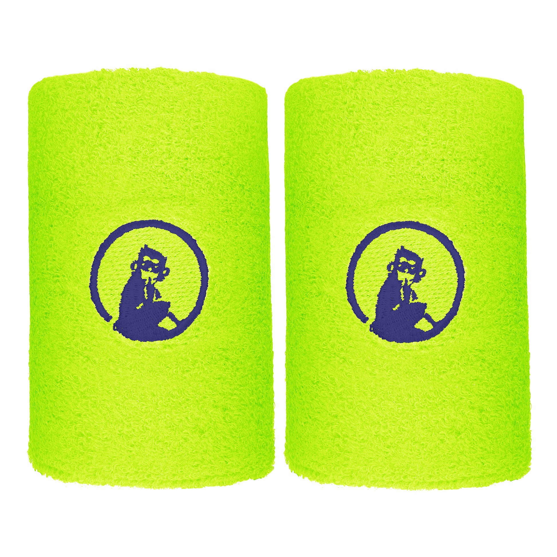 Quiet Please Poignet Pack de 2 unités long - vert fluo, bleu foncé