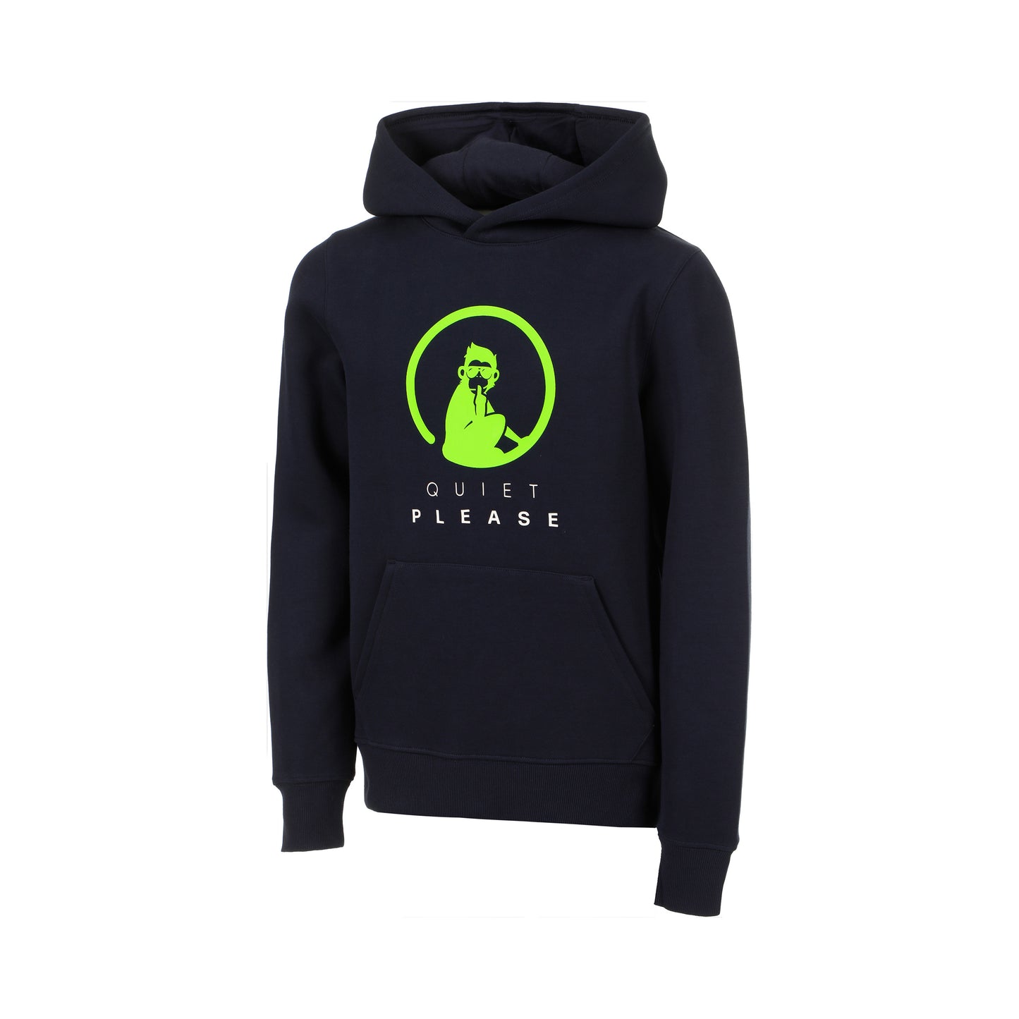Quiet Please Wild Advantage Logo Sweat À Capuche Garçons-Bleu Foncé,Vert Fluo