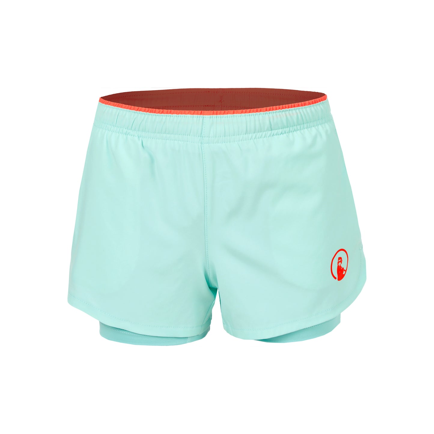 Quiet Please Point 2in1 Shorts Filles - turquoise, rouge