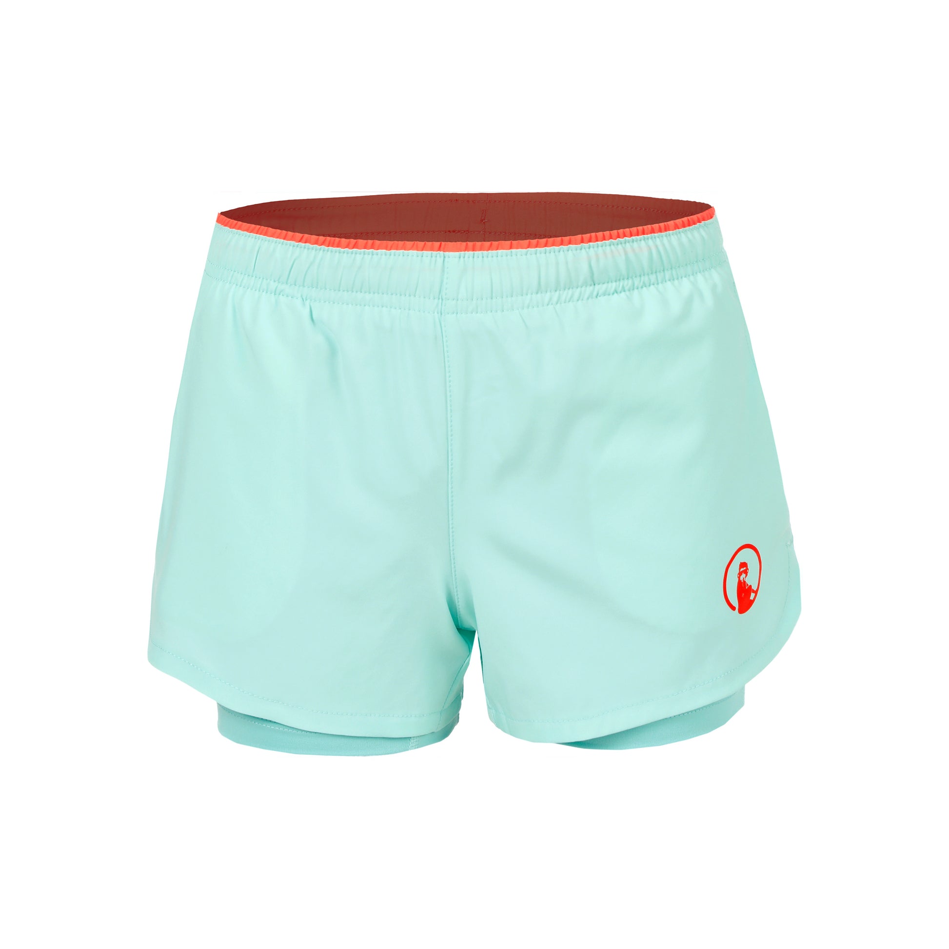 Quiet Please Point 2in1 Shorts Filles - turquoise, rouge