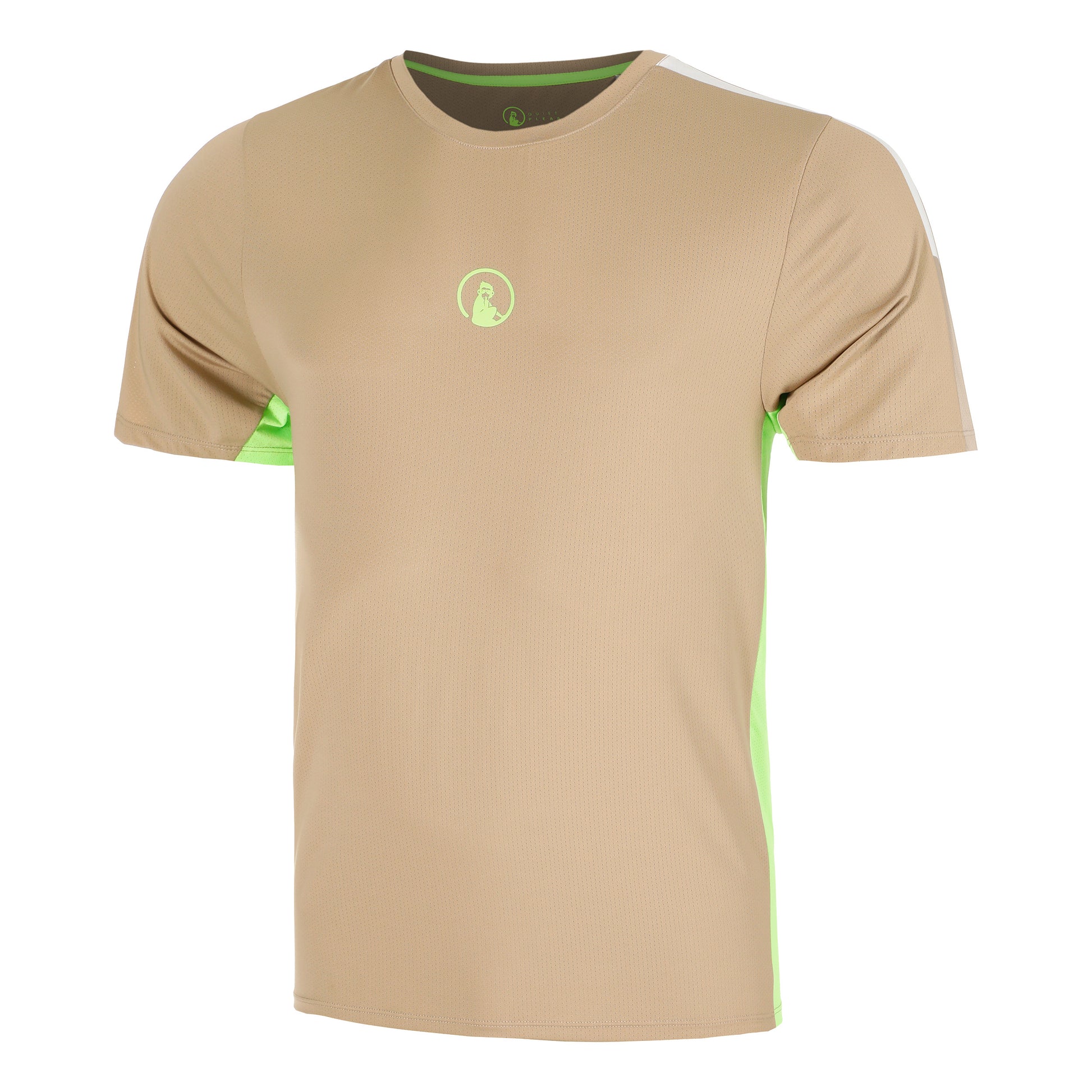 Quiet Please Wild Receiver Verti T-shirt Heren-Beige,Veelkleurig