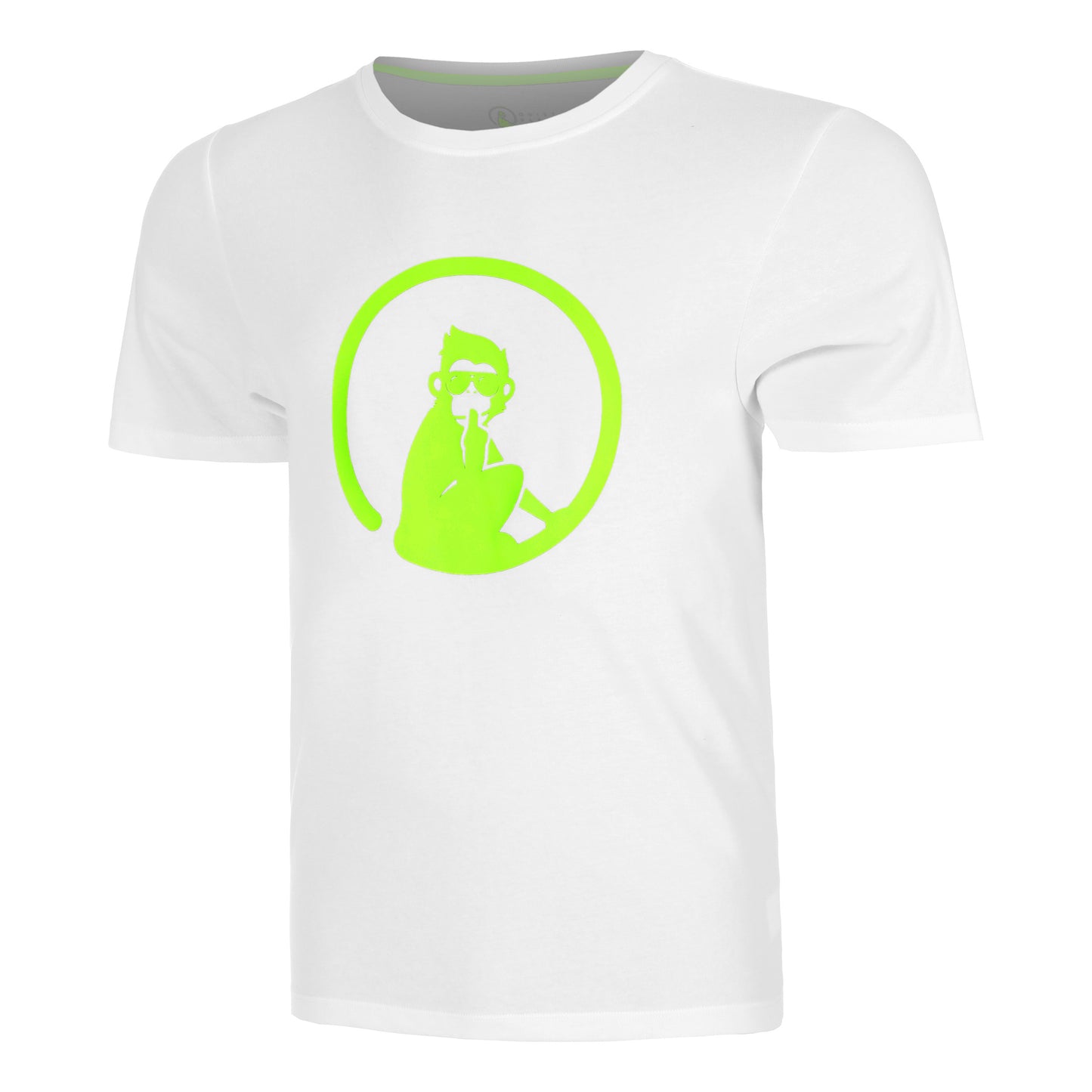 Quiet Please Wild Trainings T-shirt Hommes-Blanc,Vert Fluo