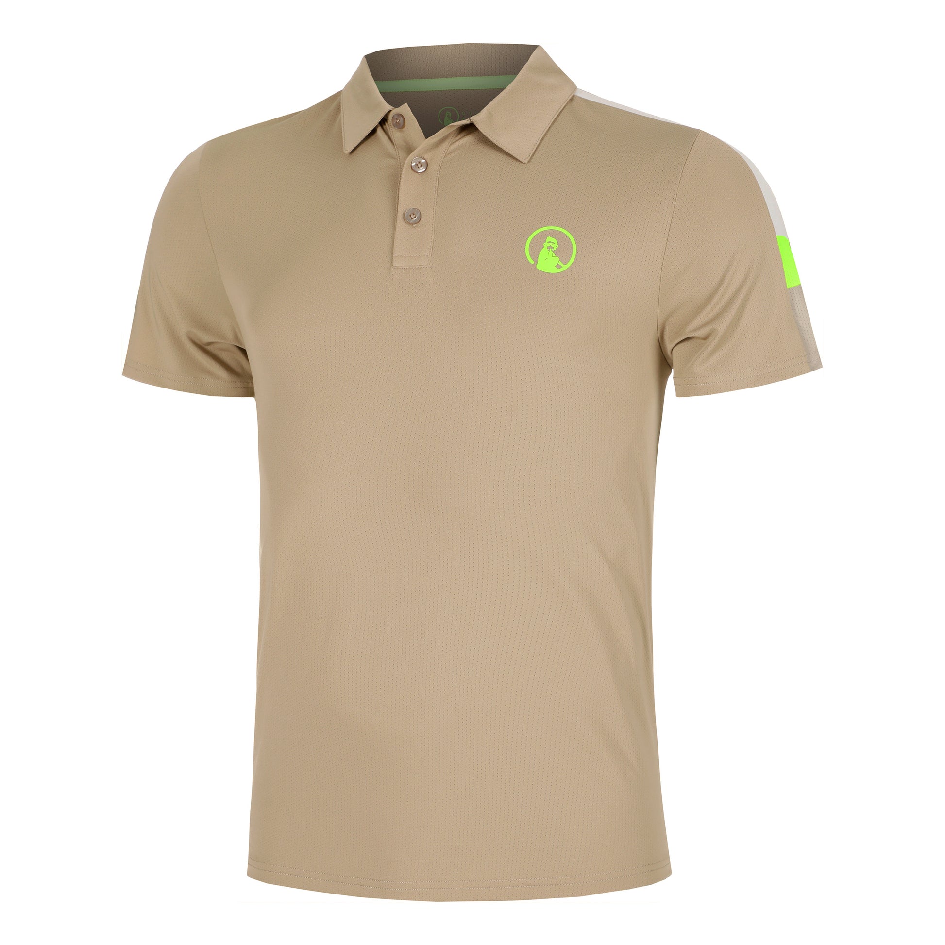 Quiet Please Wild Tournament Hori Polo Hommes-Beige,Multicouleur