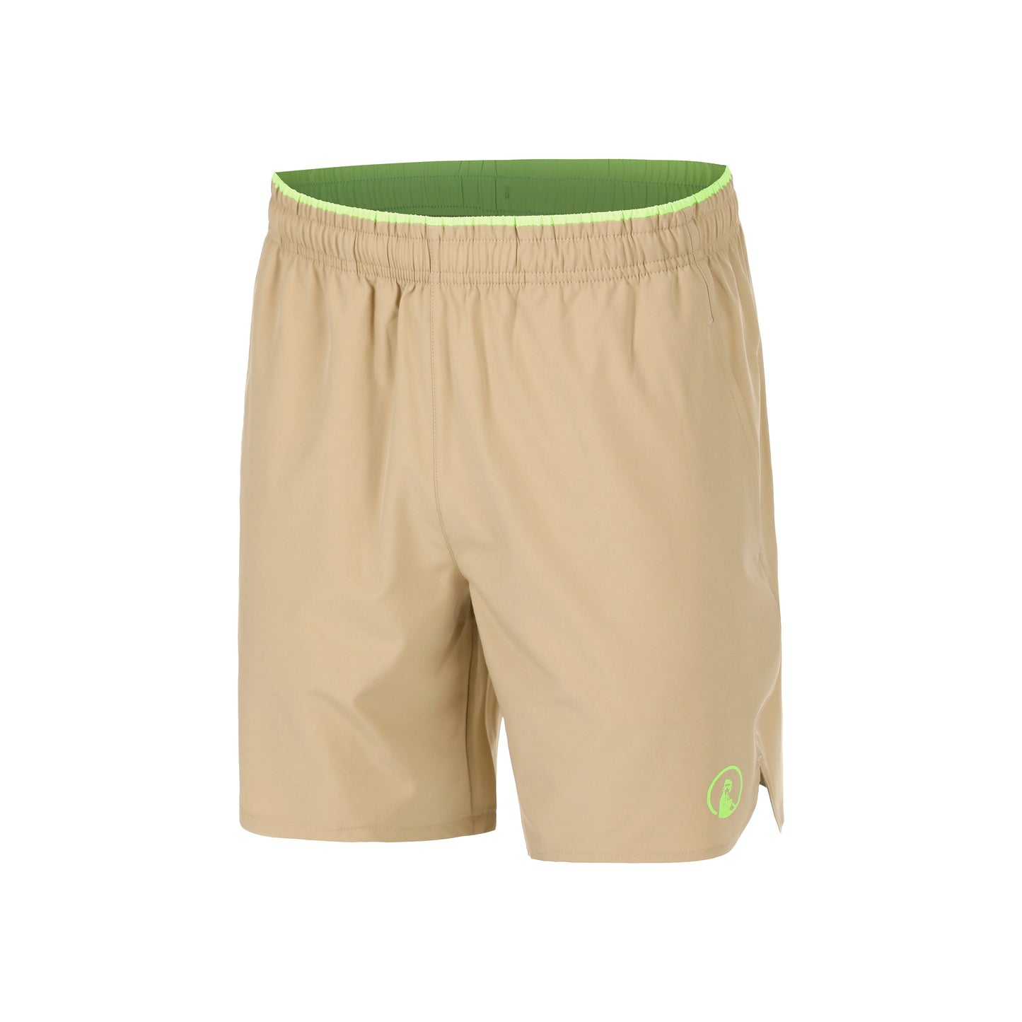 Quiet Please Wild Slam Shorts Hommes-Beige,Vert Fluo