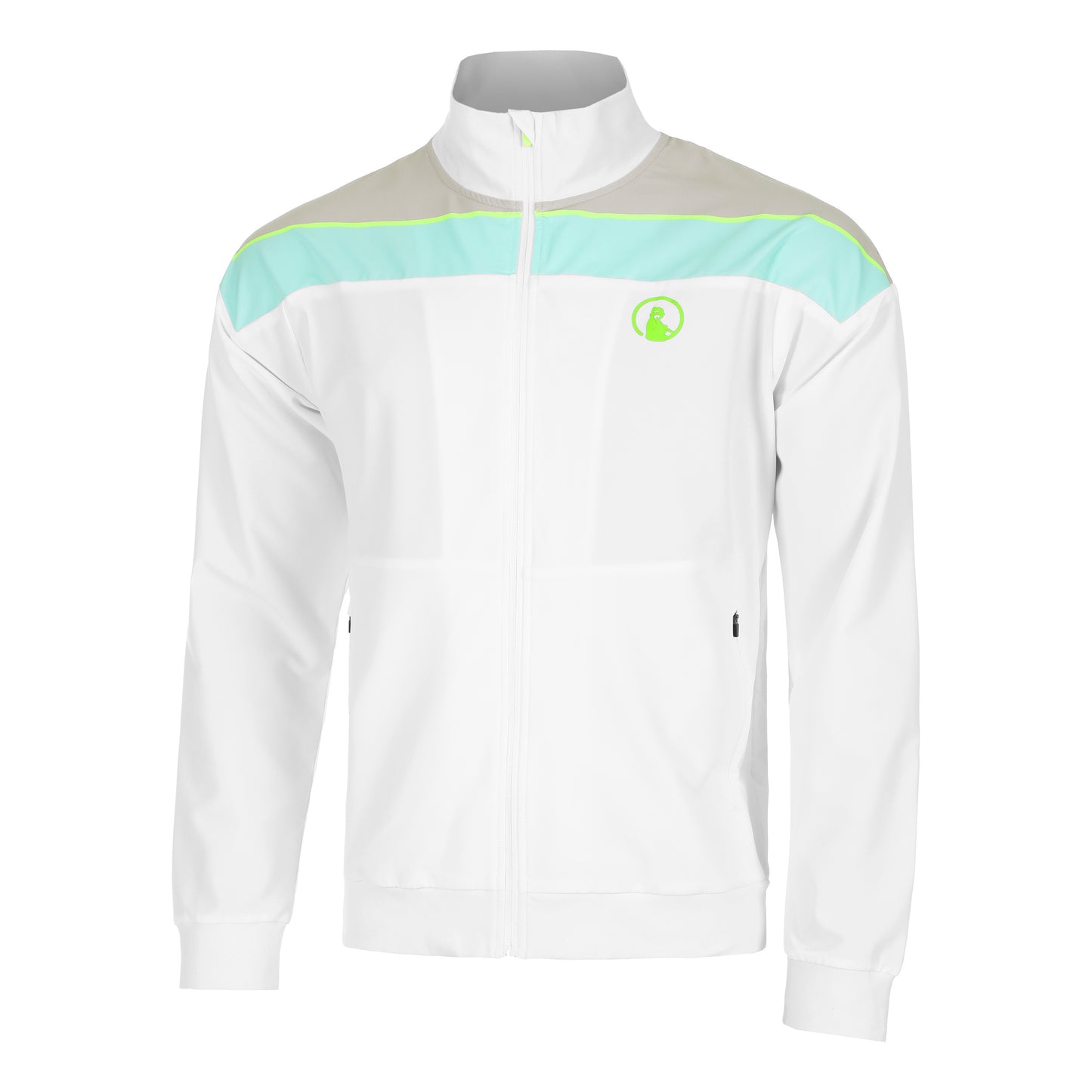 Quiet Please Wild Return Block Trainingsjack Heren-Wit,Veelkleurig