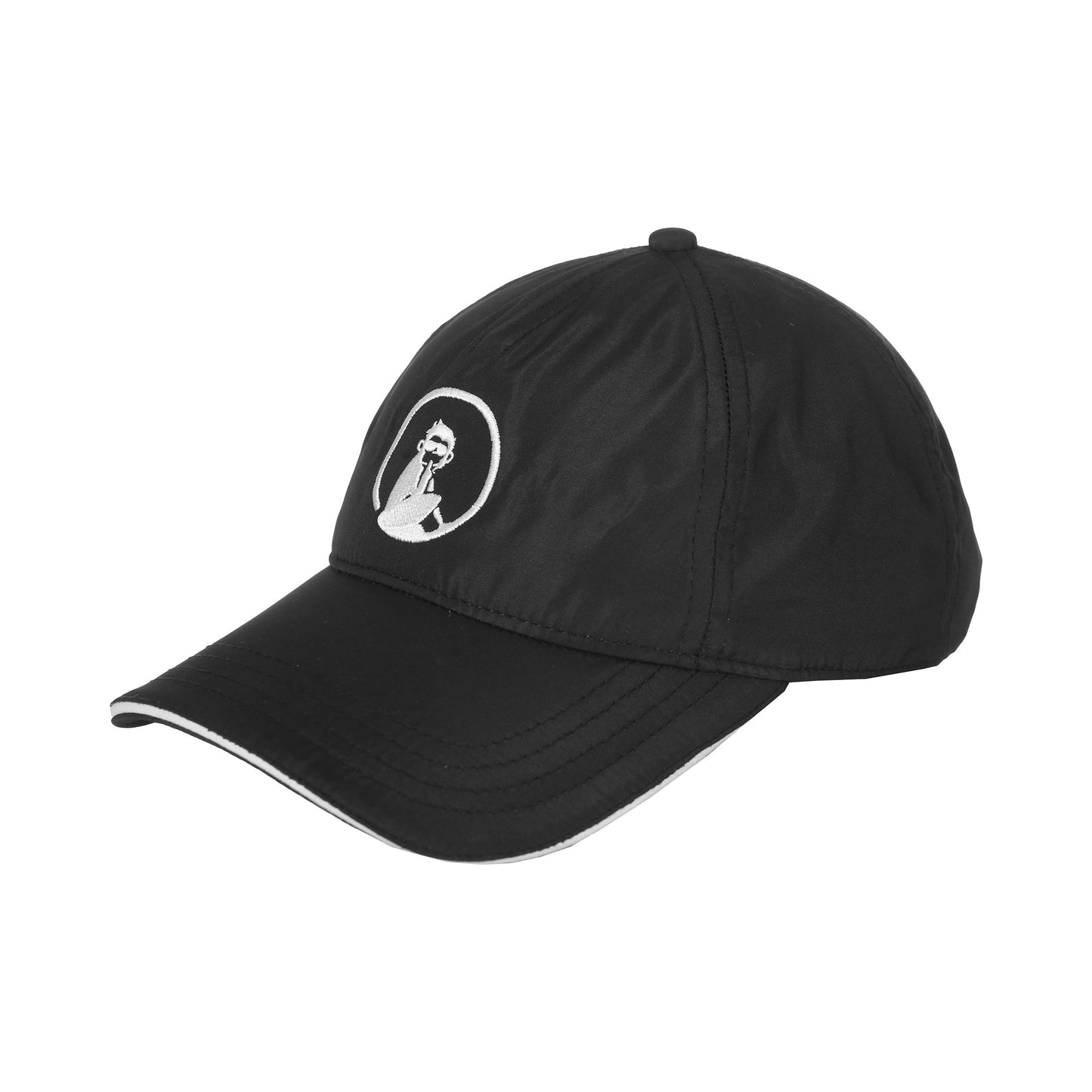 Quiet Please Court Cap Kinderen-Zwart,Wit