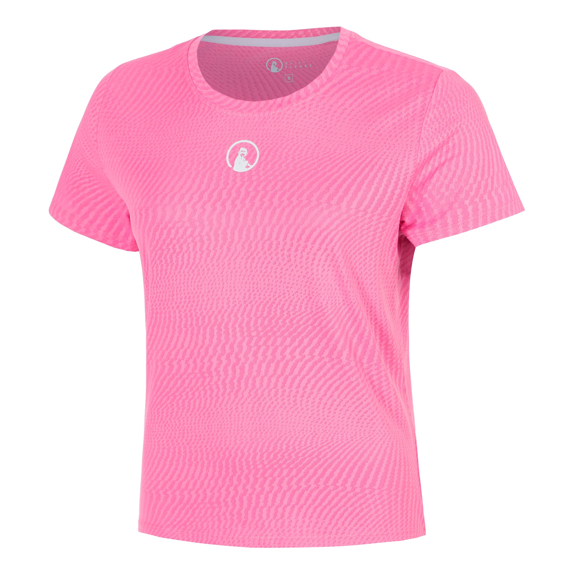 Quiet Please Spin T-shirt Dames - pink, wit