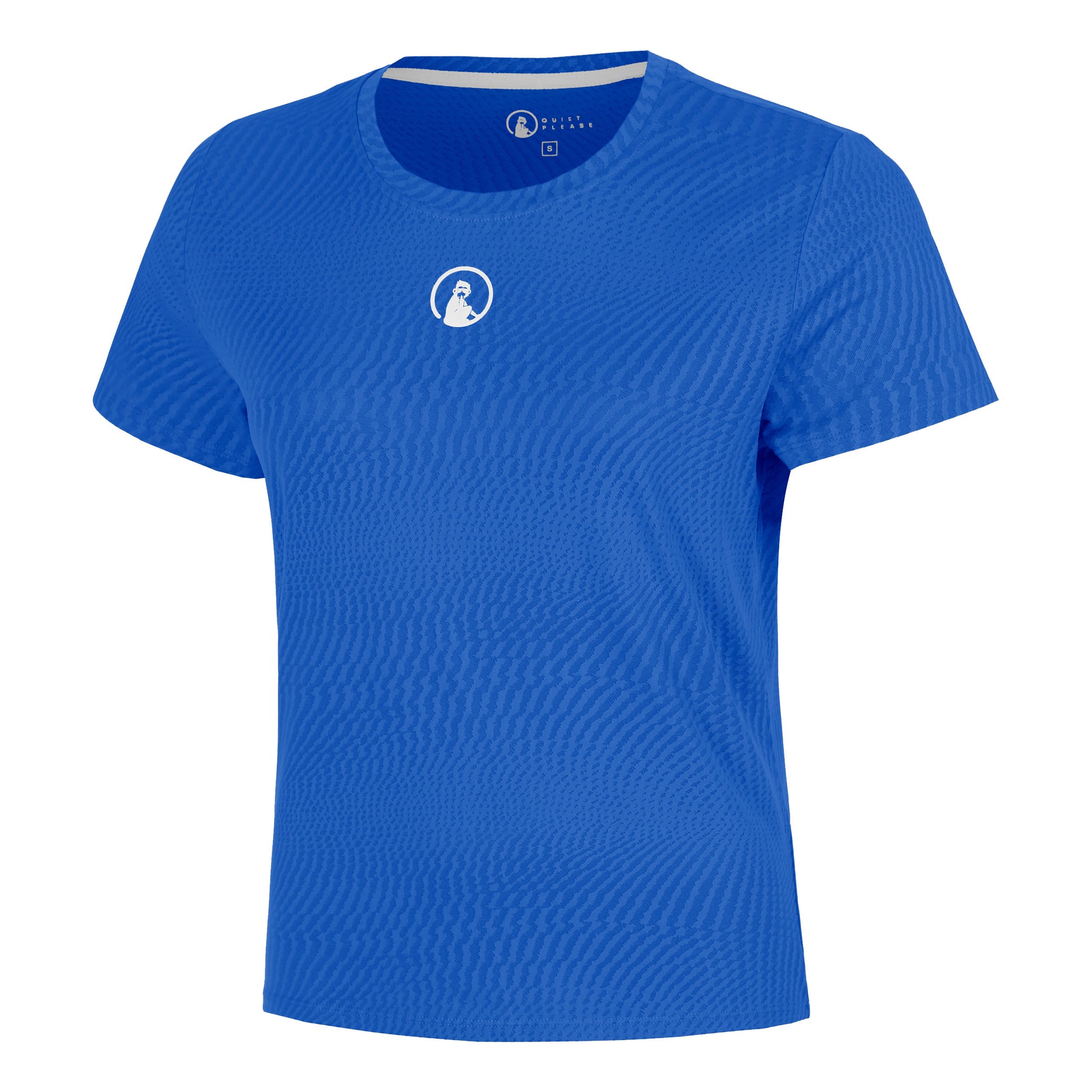 Quiet Please Spin T-shirt Dames - blauw, wit