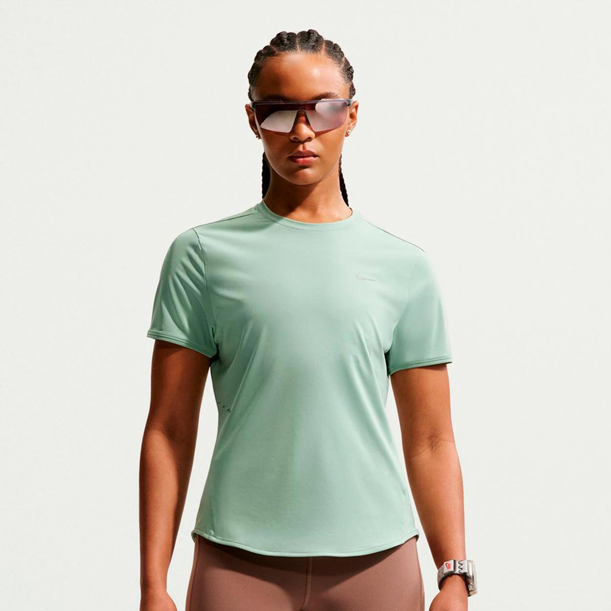 Nike Swift Hardloopshirt Dames - lichtgroen, zilver