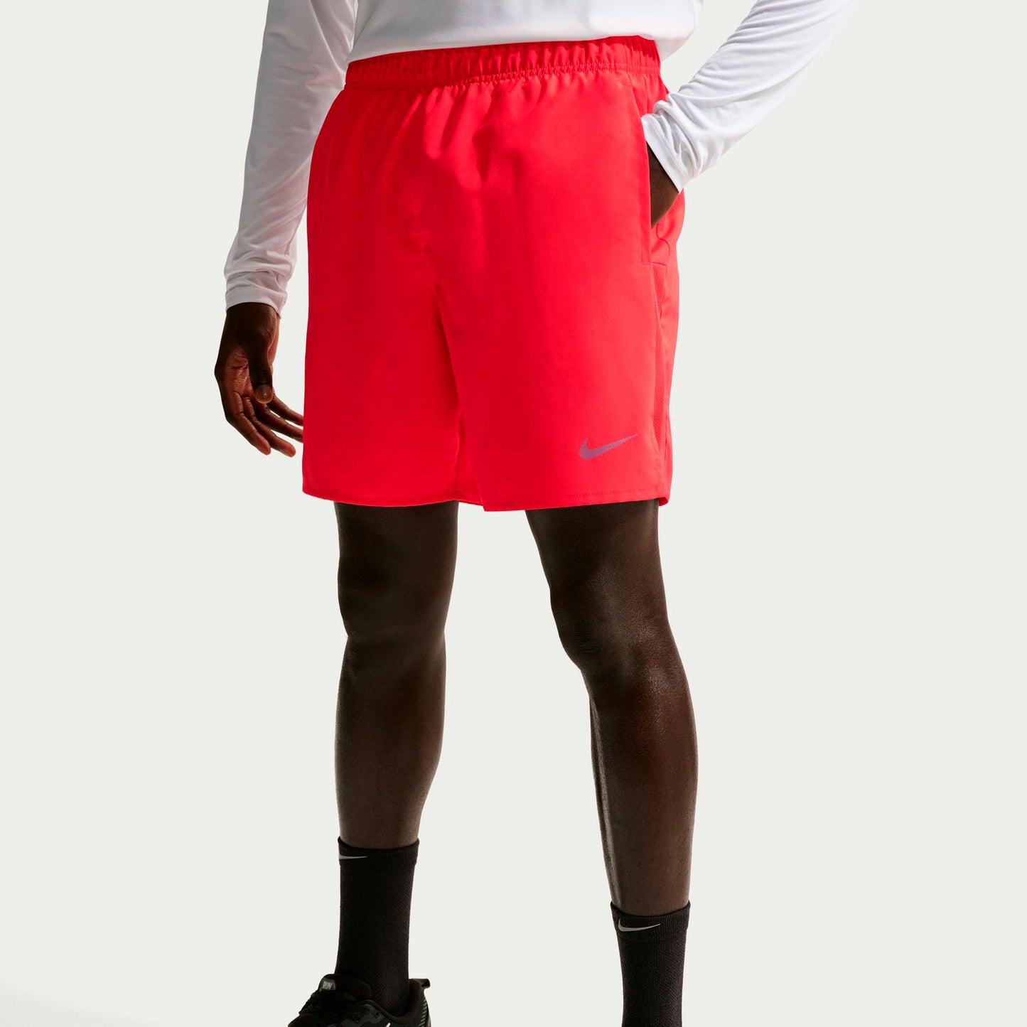 Nike Challenger 7in Brief-Lined Hardloopshorts Heren - lichtrood, lichtrood