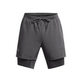 Launch 5in 2in1  Short de running Hommes-gris foncé, gris foncé