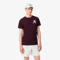 T-shirt & Cap Hommes - rouge vin, blanc