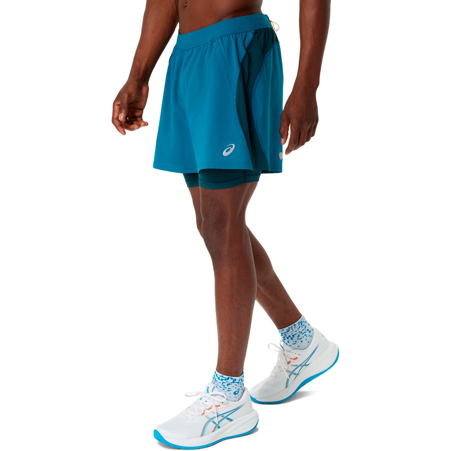 ASICS Road 2in1 5in Short de running Hommes-turquoise, turquoise