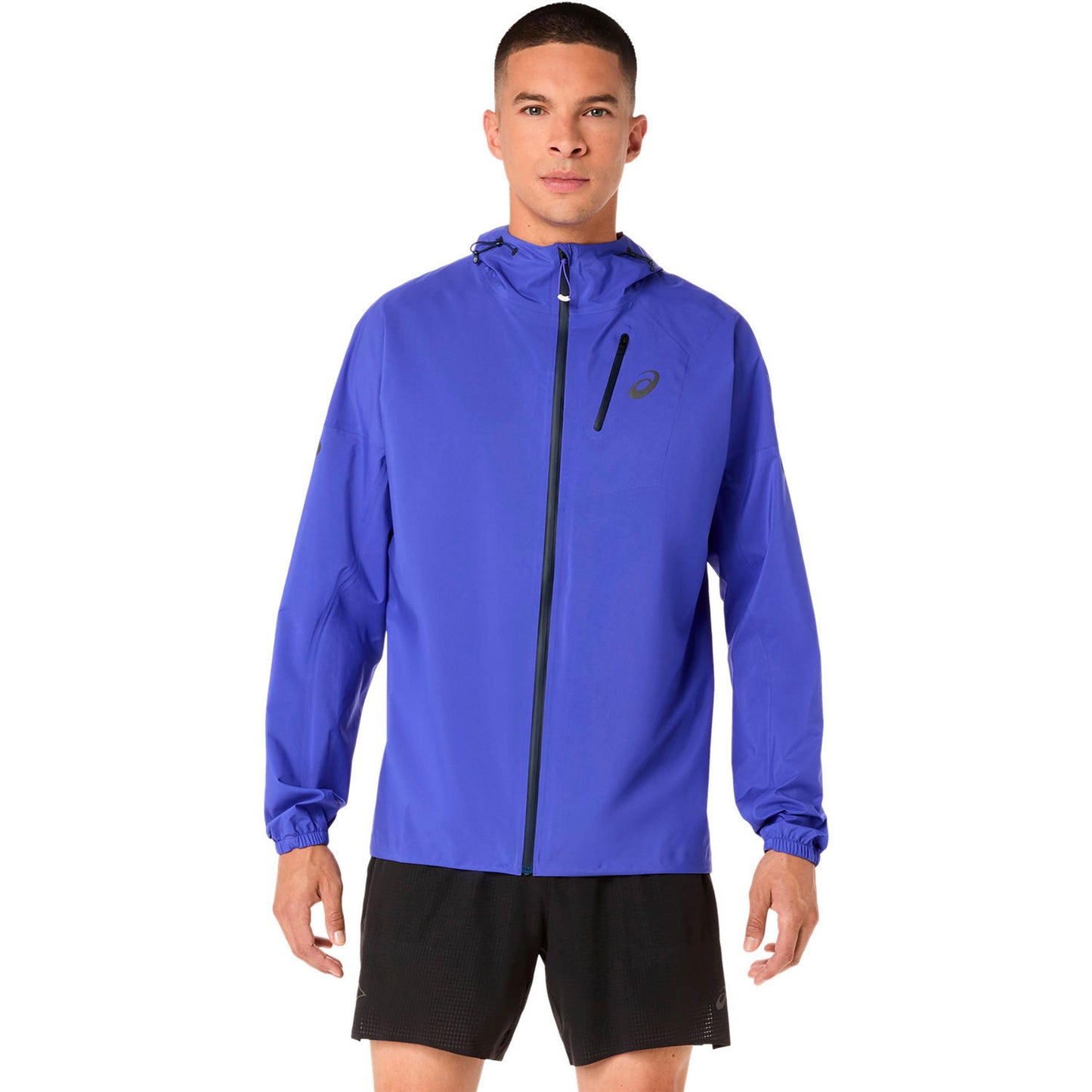ASICS Fujitrail Elite Waterproof Veste running Hommes-bleu, bleu foncé