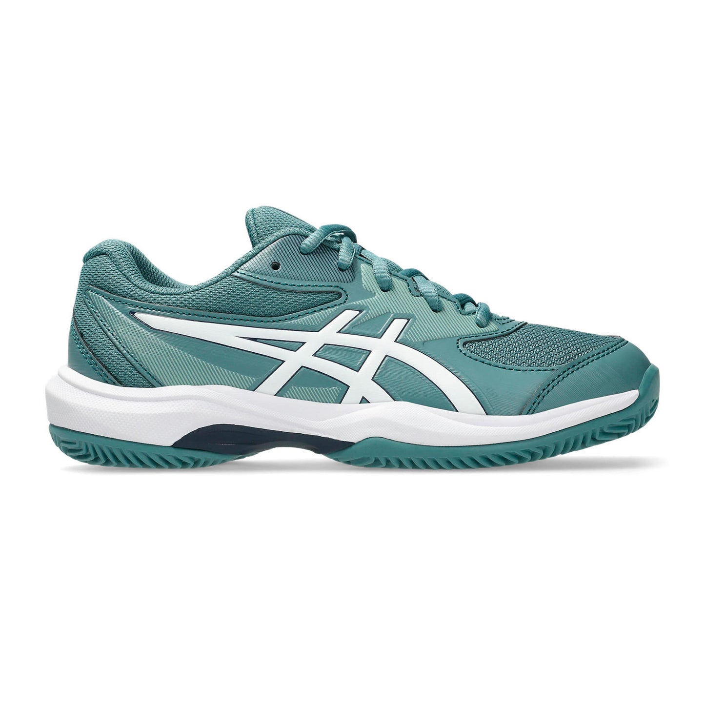 ASICS Gel-Game Gs/OC Gravelschoen Kinderen - petrolblauw, wit