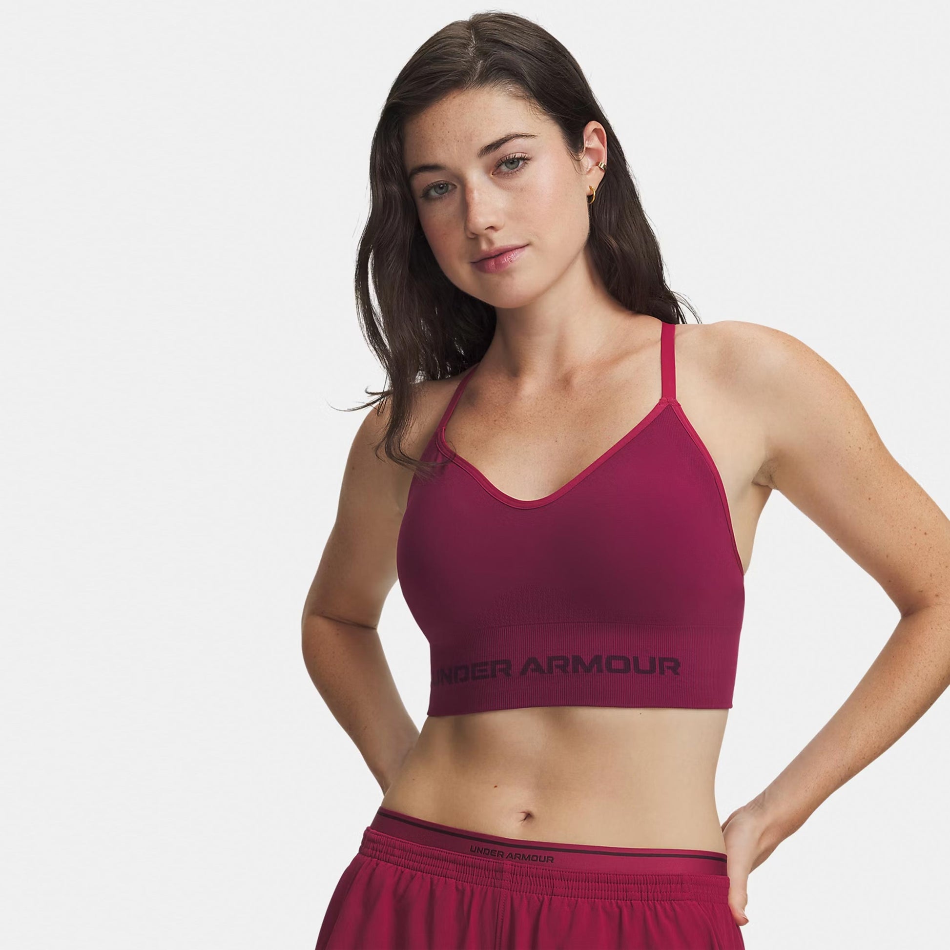 Under Armour Vanisheamle Low Sport-bh Dames - rood, donkerrood