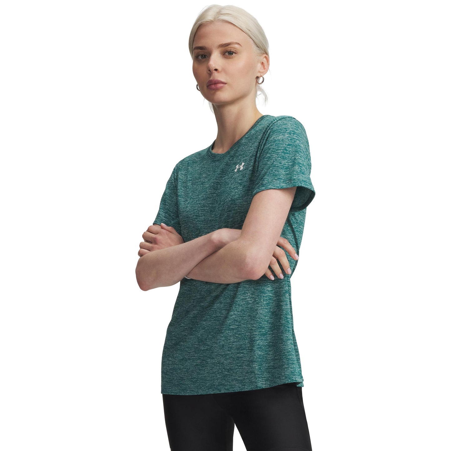 Under Armour Tech Twist T-shirt Dames-groen, wit