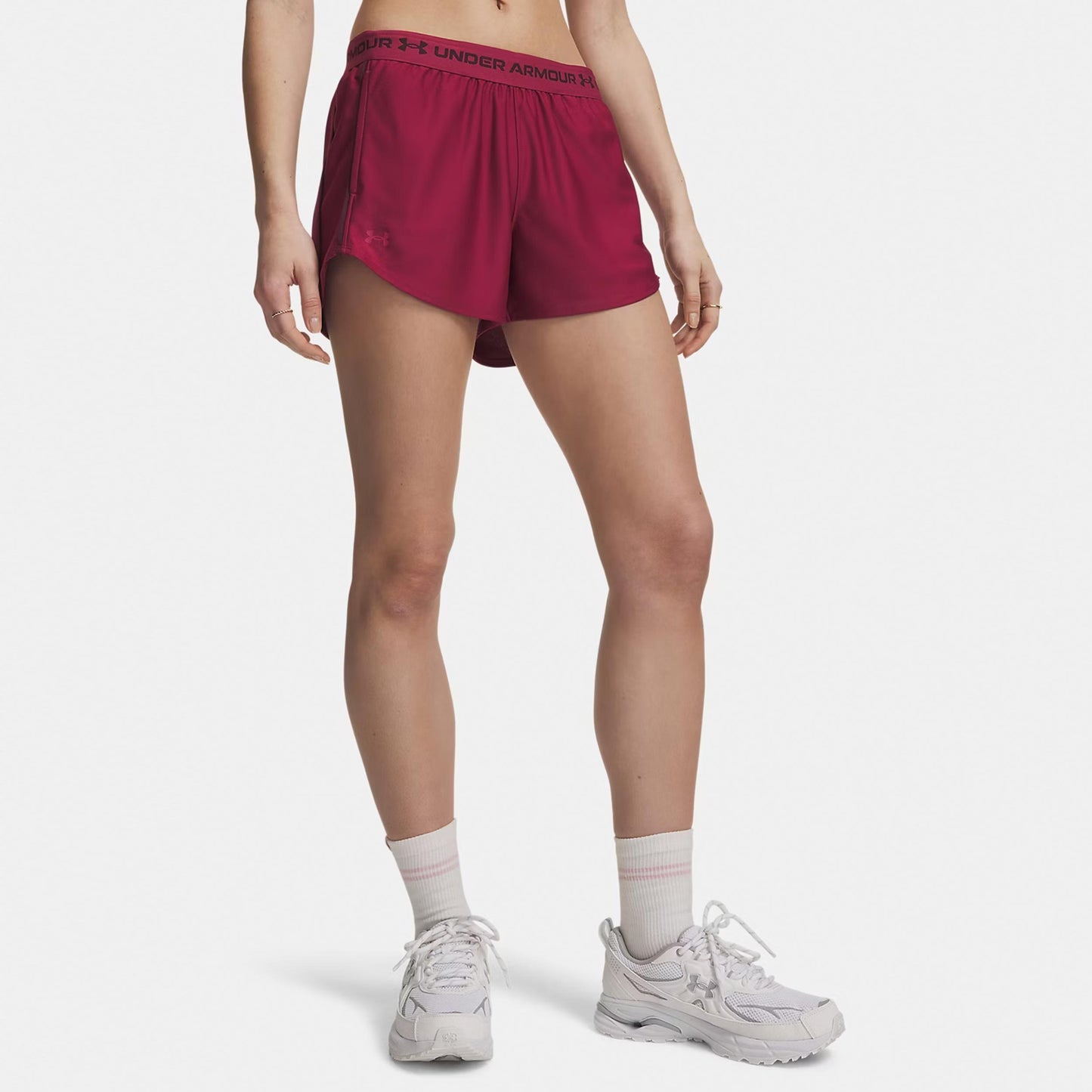 Under Armour Tech Play Up Shorts Femmes - rouge, rouge foncé
