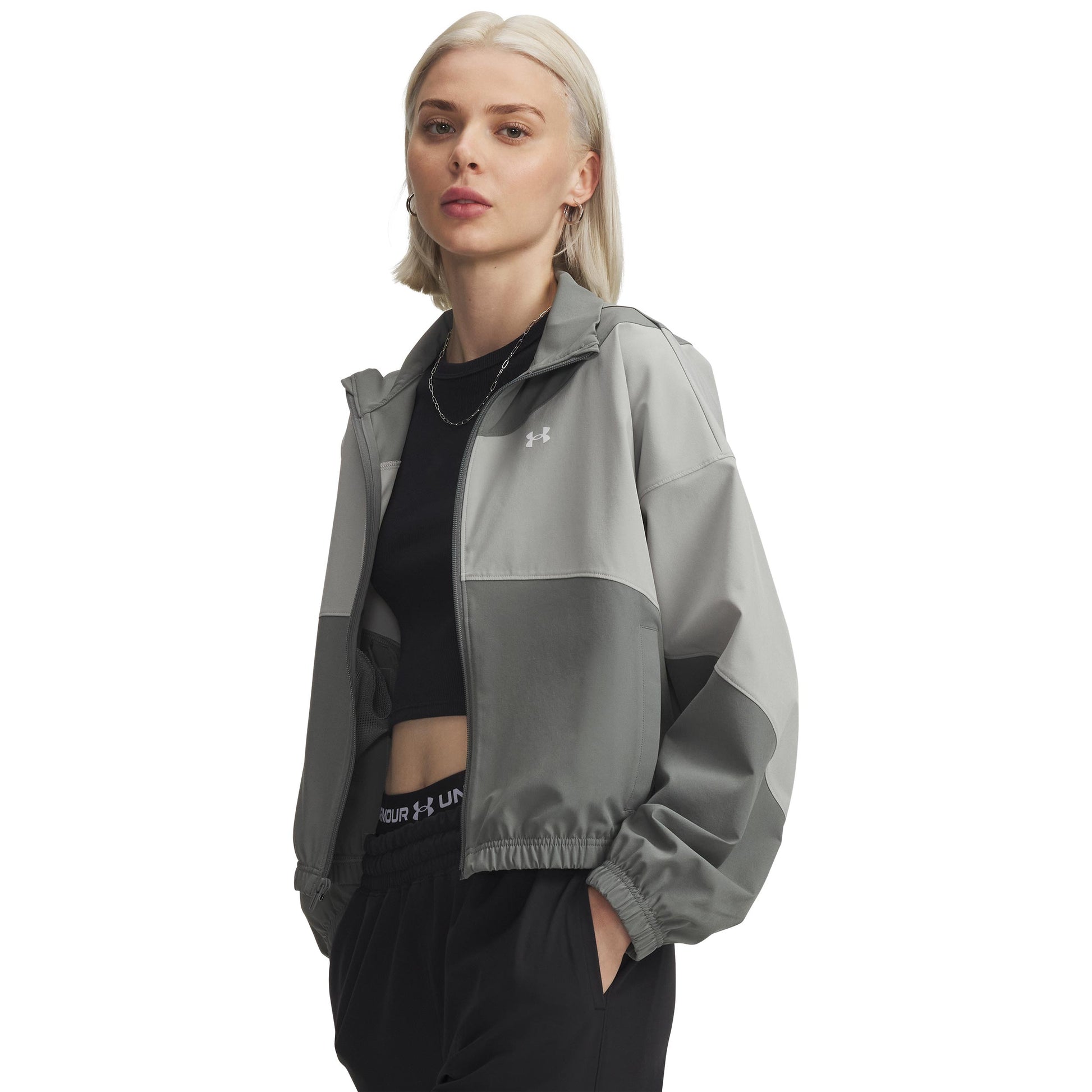 Under Armour Rival Woven Veste de survêtement Femmes-vert, blanc