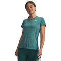 Tech Twist T-shirt Dames-groen, wit