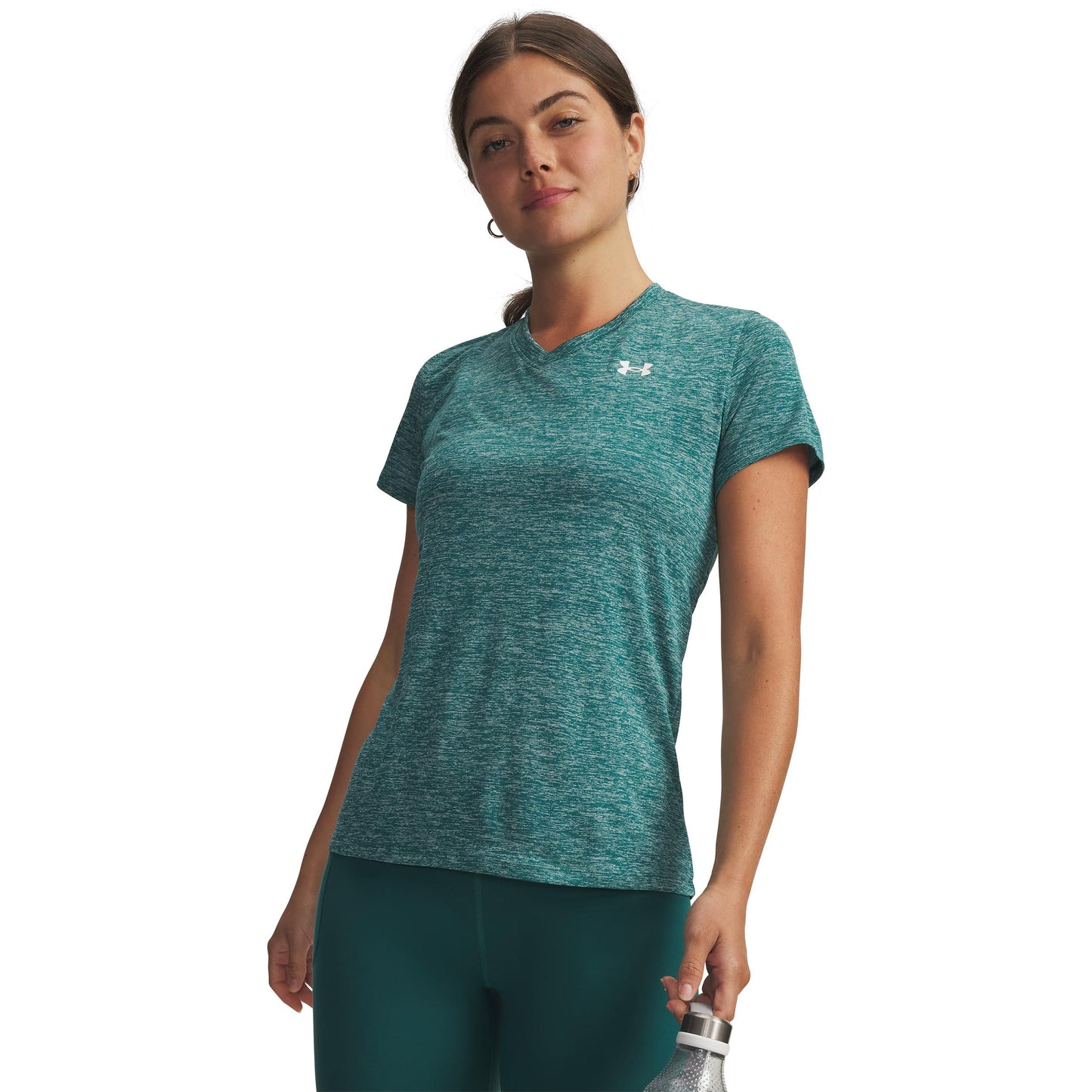 Under Armour Tech Twist T-shirt Dames-groen, wit