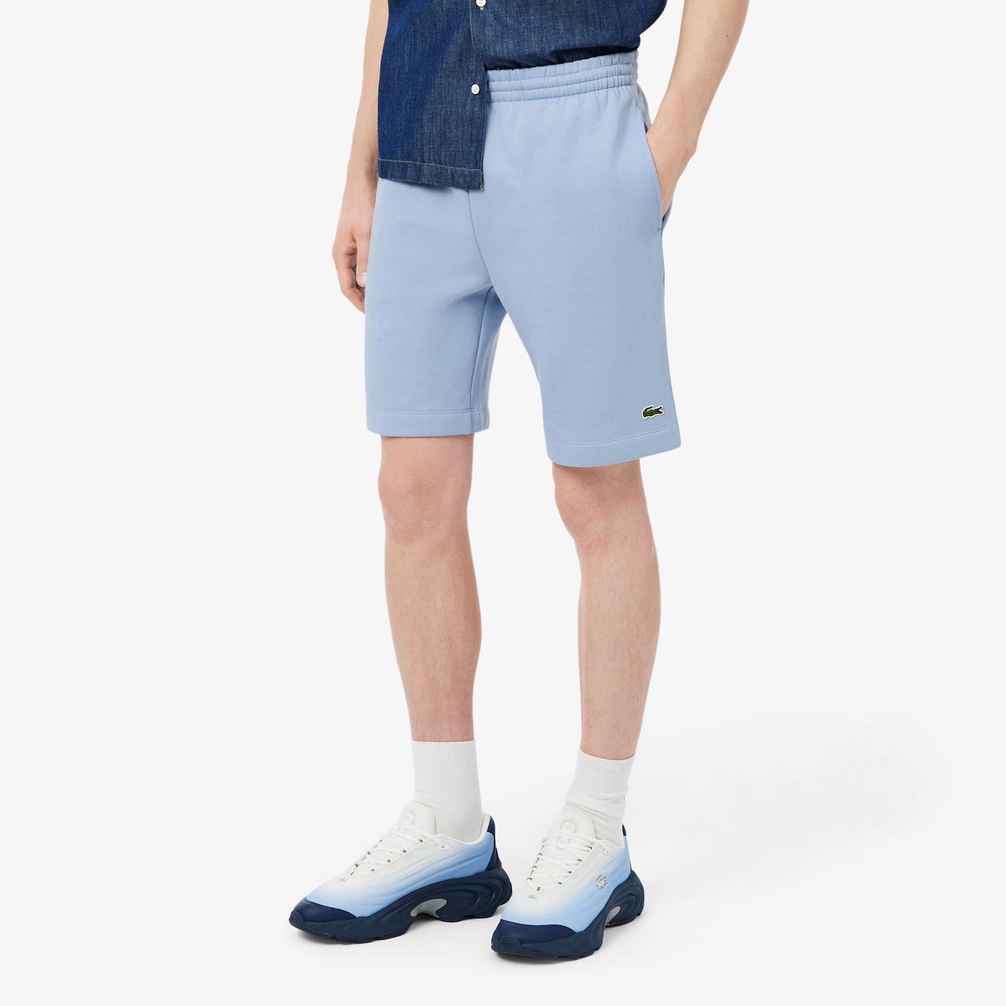Lacoste Shorts Heren - lichtblauw, groen