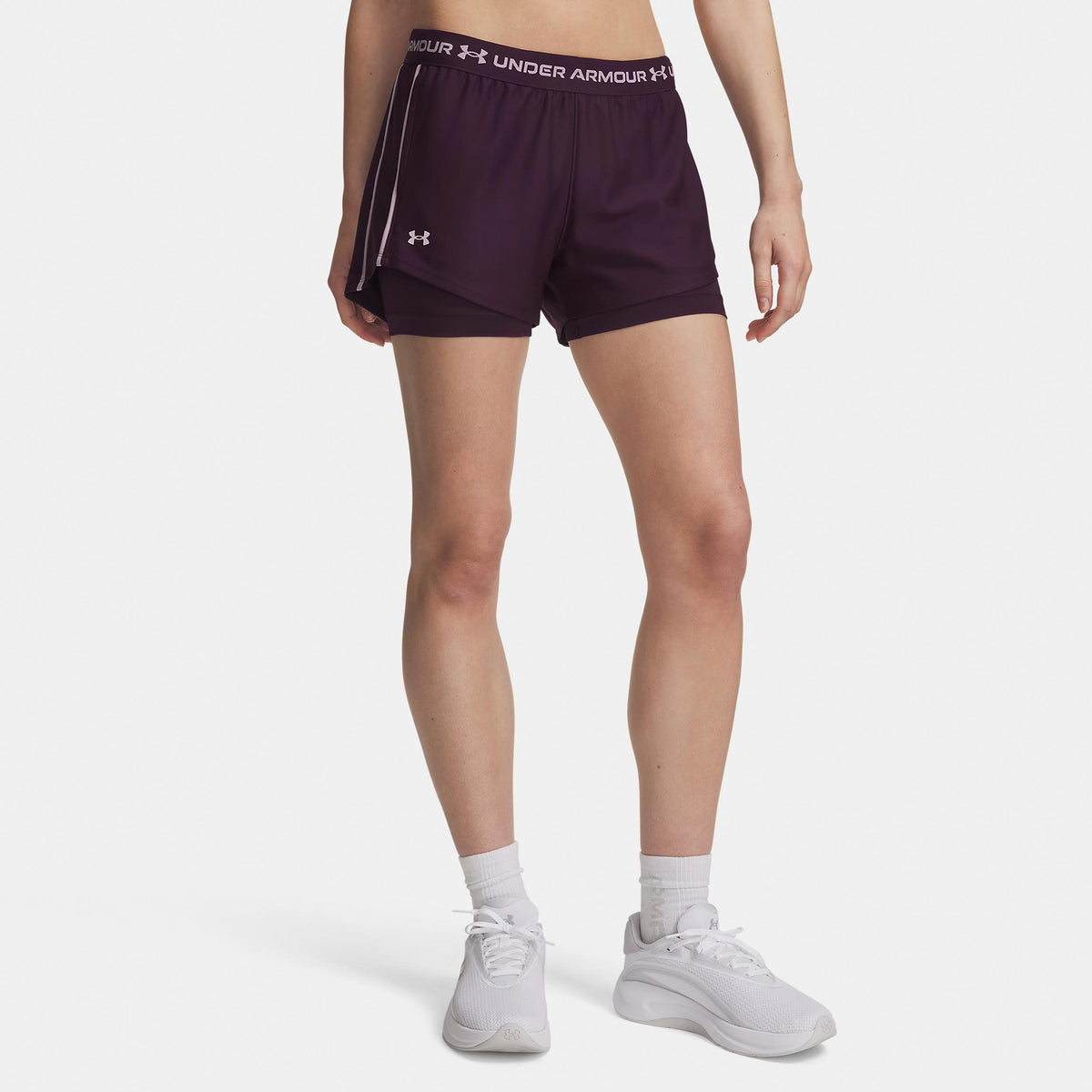 Under Armour Tech Play Up 2in1  Shorts Femmes - lilas, vieux rose
