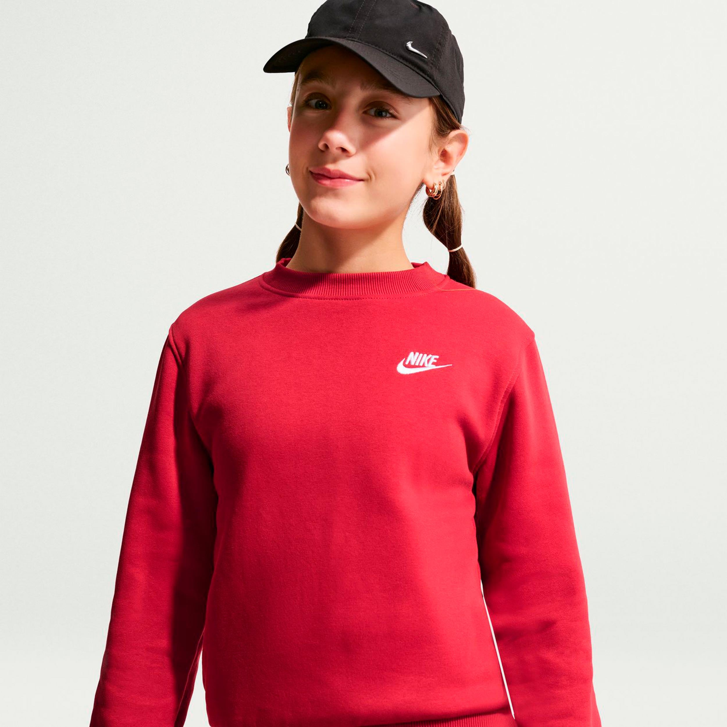Nike Club Fleece Sweatshirt Kinderen - rood