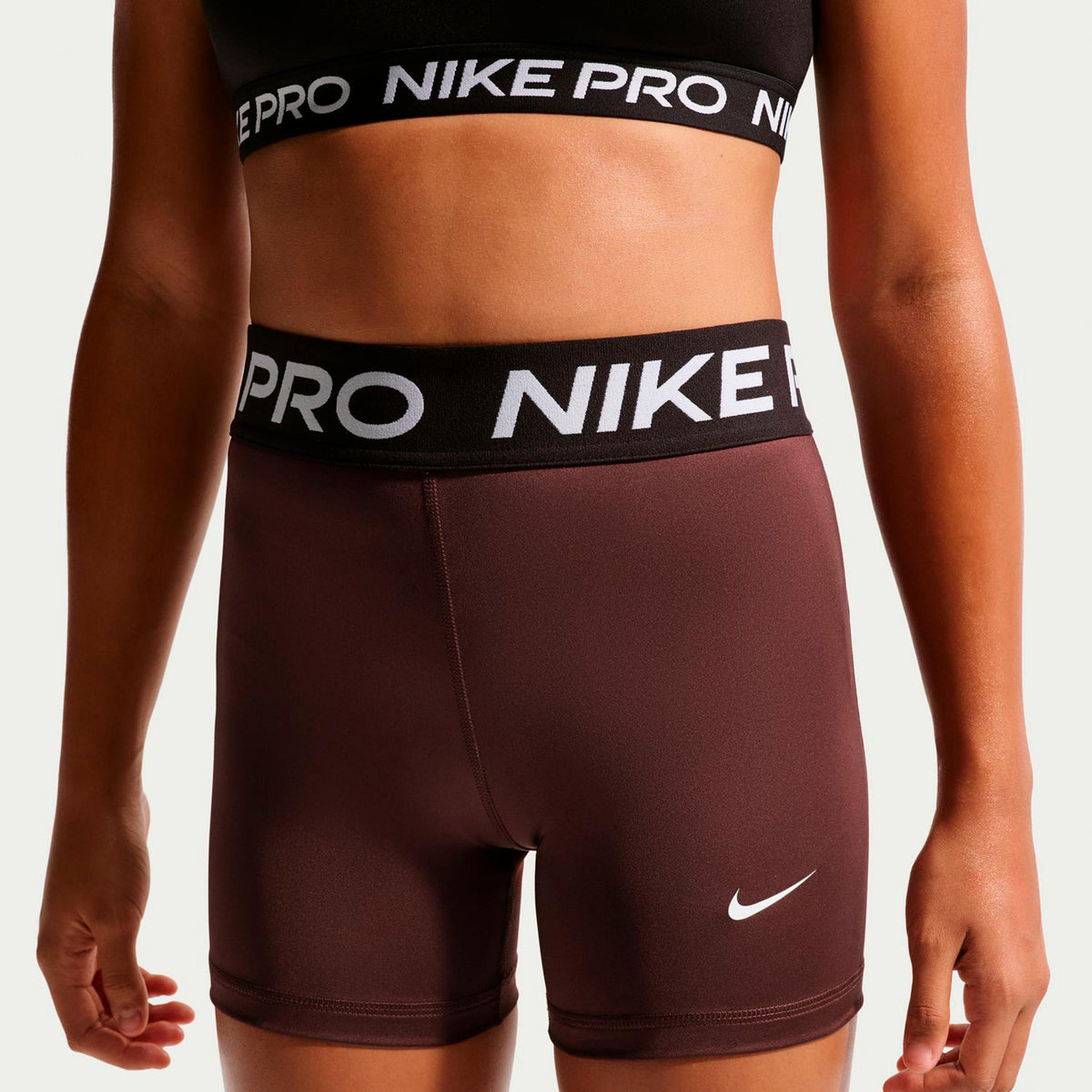 Nike Dri-Fit Big Kids 3in Short voor tennisballen Meisjes - bruin