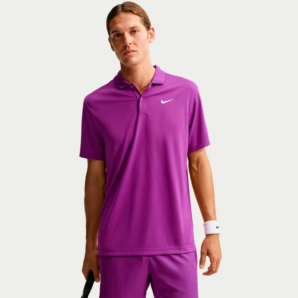 Nike Dri-Fit Victory Court Solid Polo Hommes - lilas, blanc